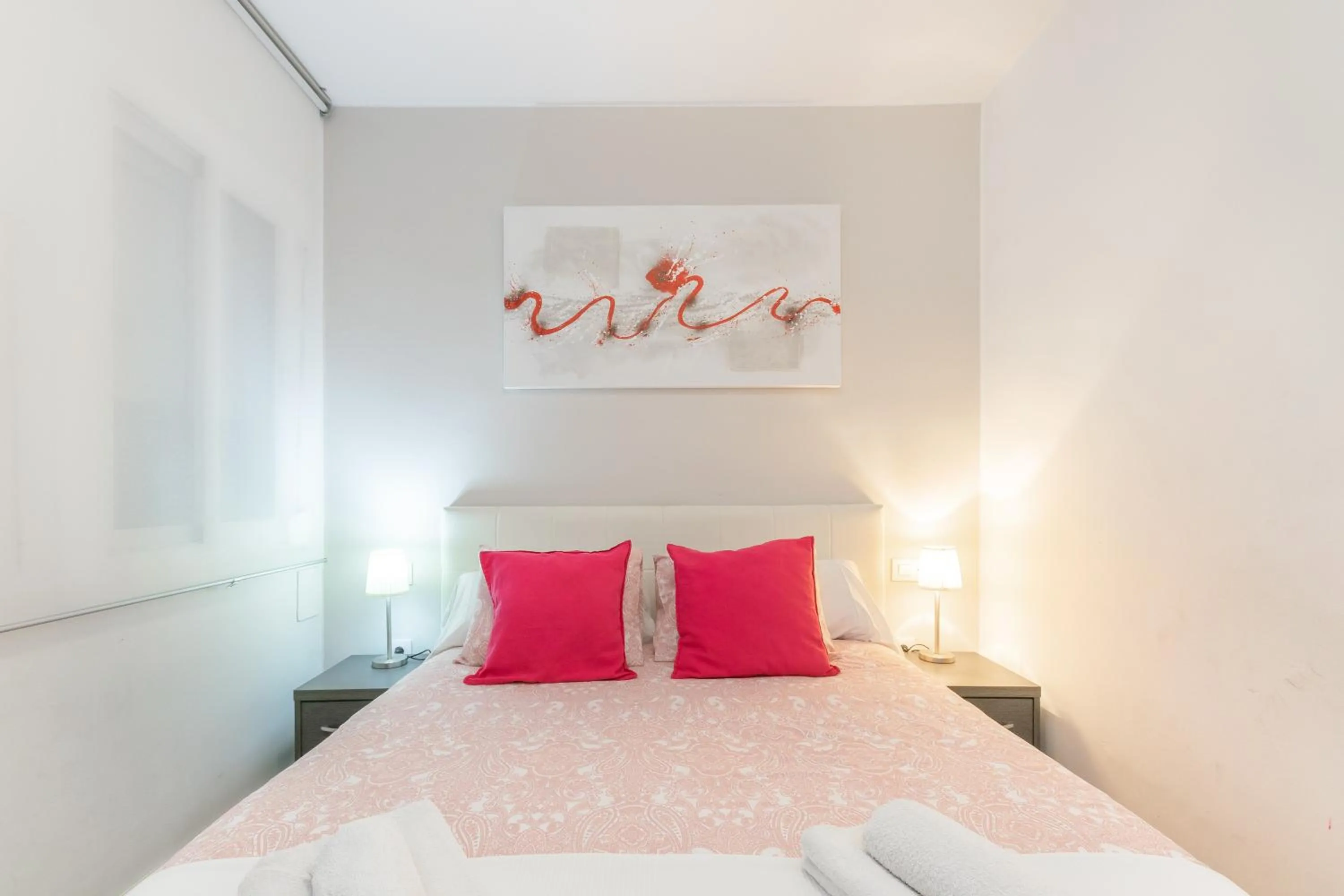 Bedroom, Bed in Elegance Barcelona Rentals
