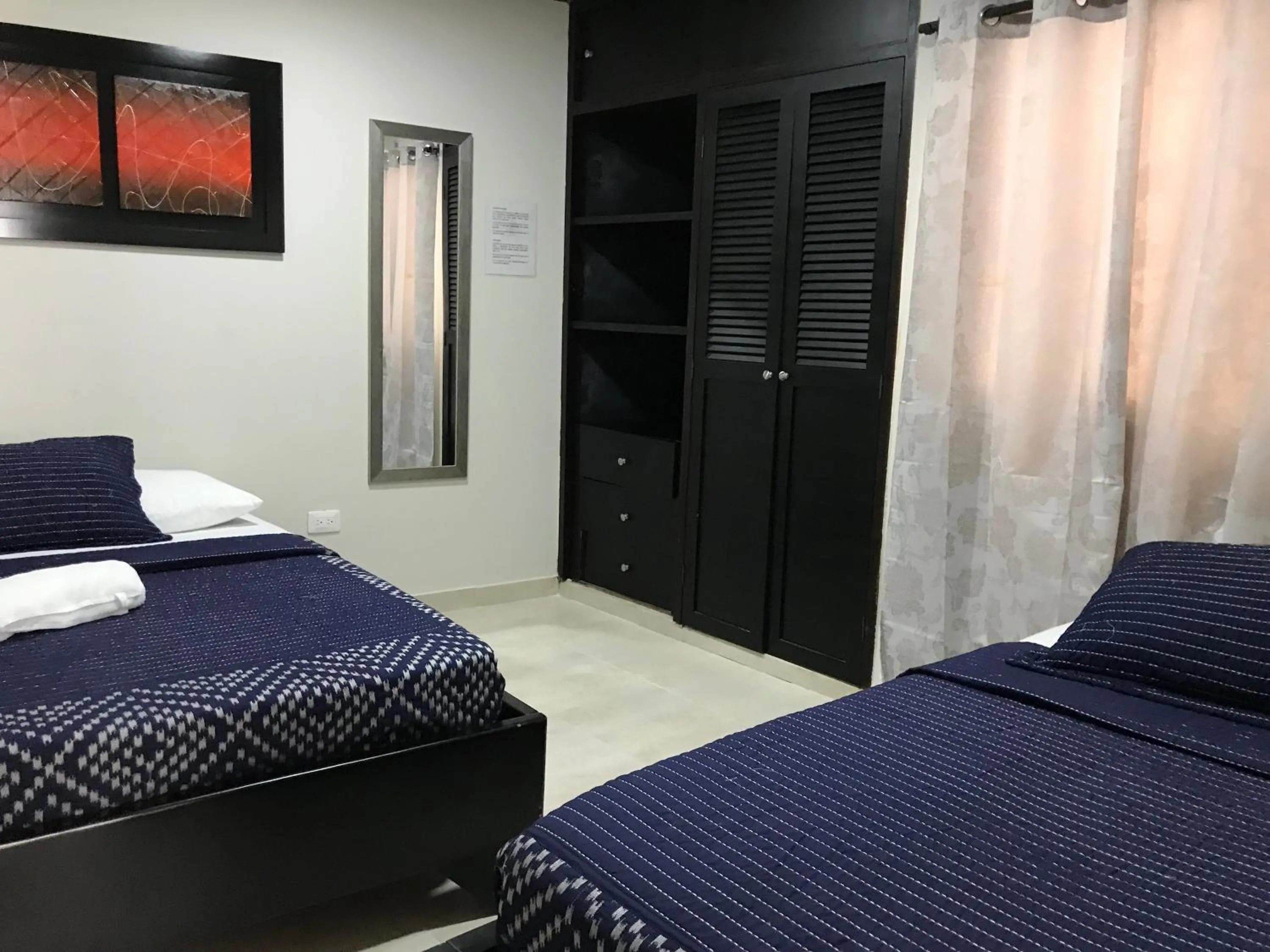 Bed in Caribbean Island Hotel