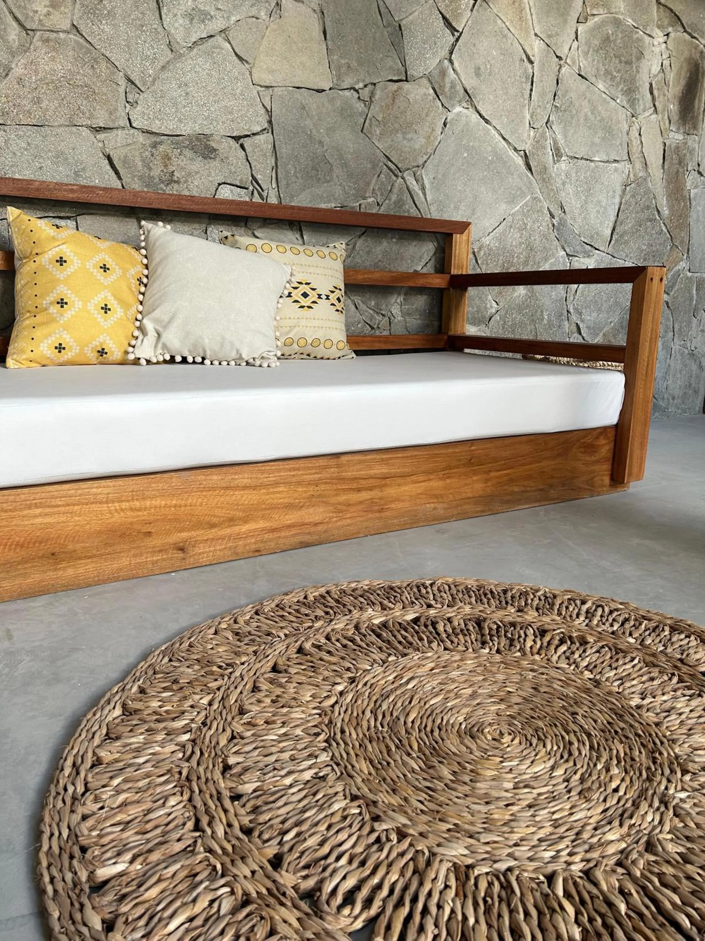 Seating area in Pousada Baobá