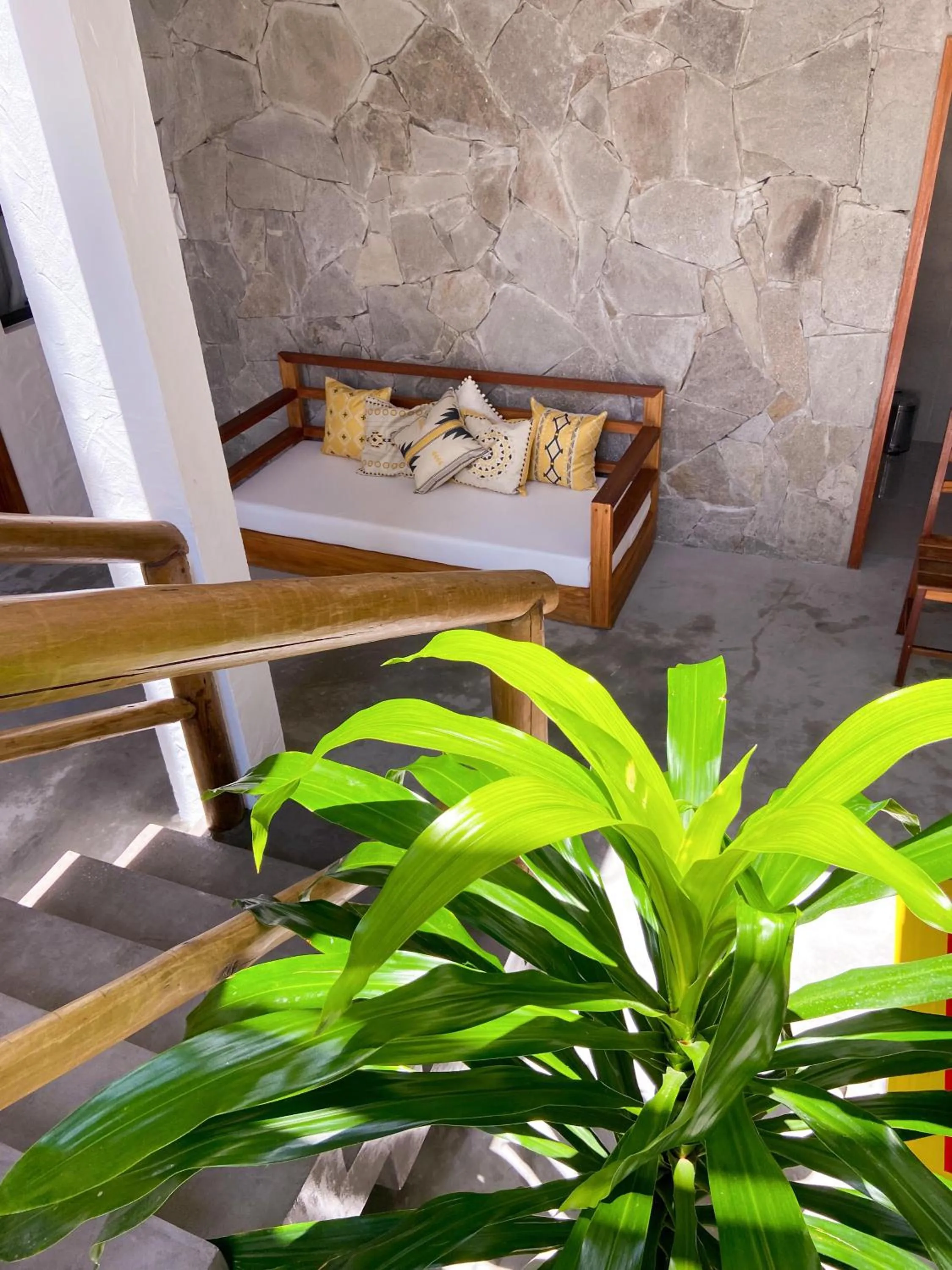 Seating area in Pousada Baobá