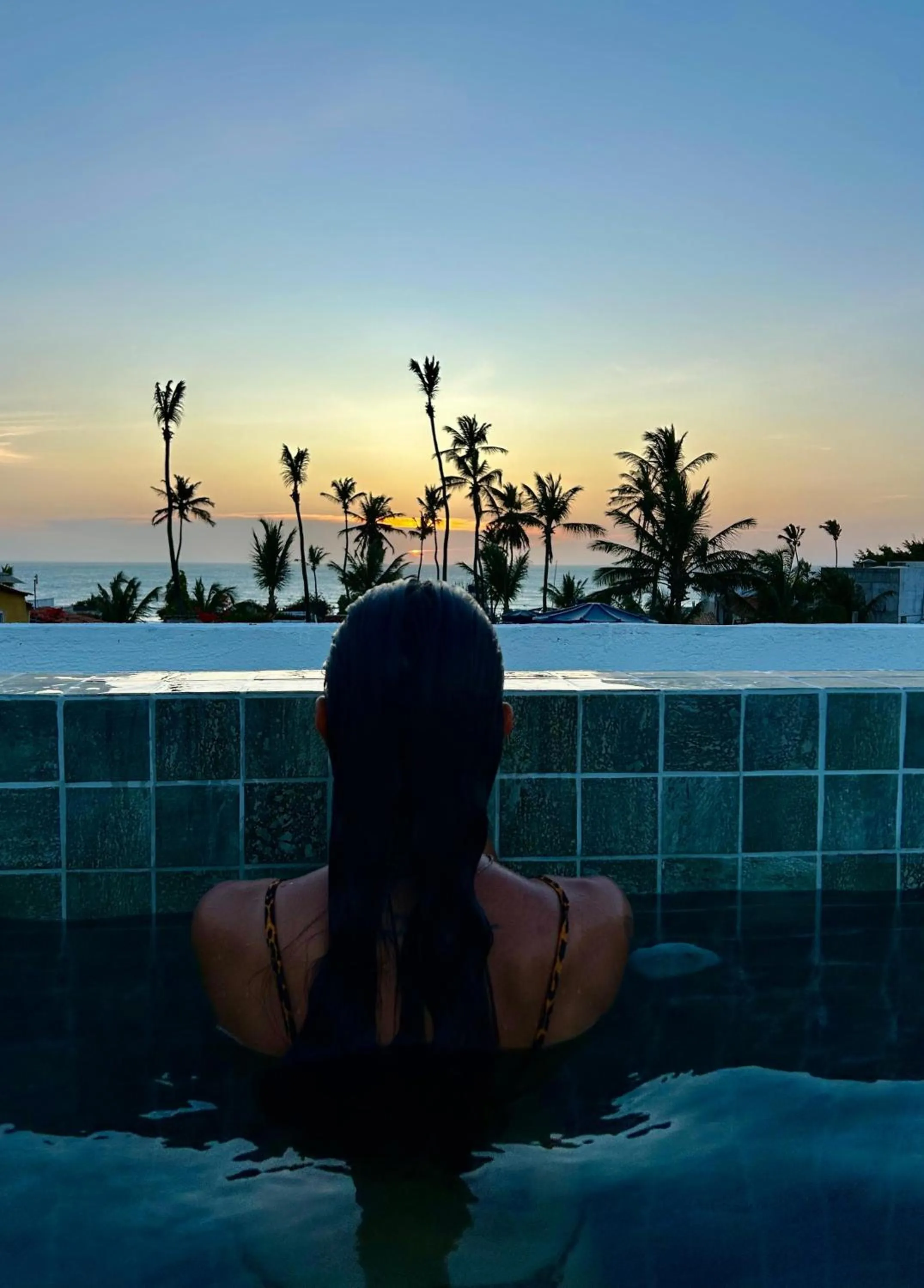 Pool view in Pousada Baobá
