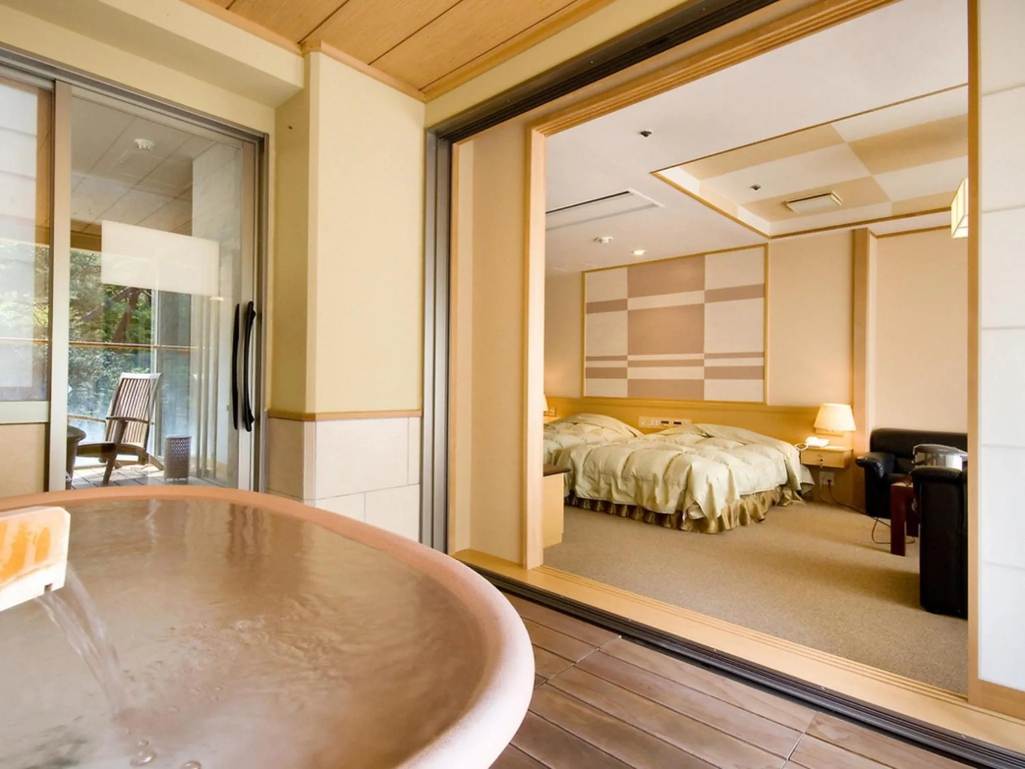 Photo of the whole room, Bed in Okudogo Ichiyunomori