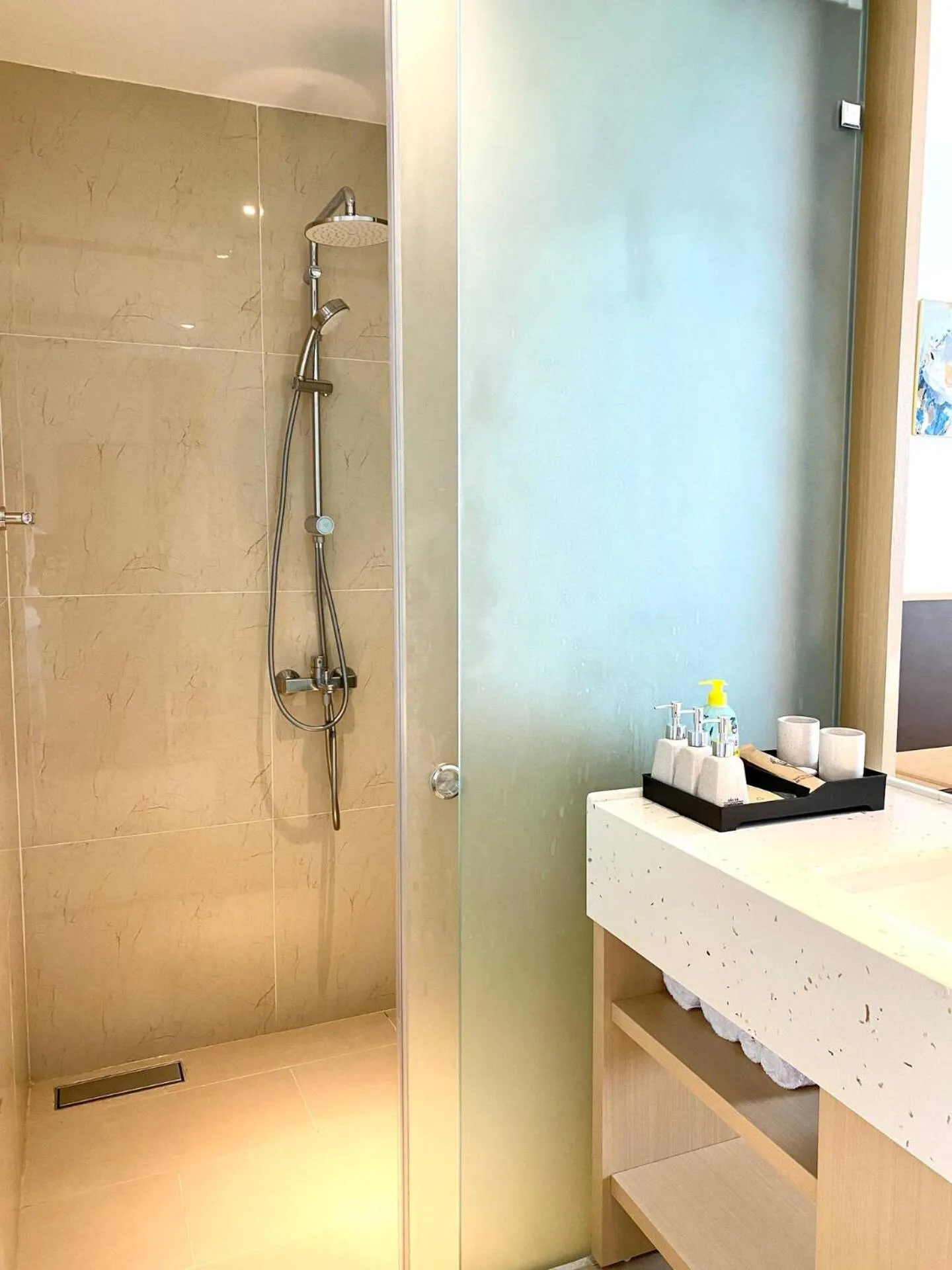 Shower in The Oceanfront Apartment At Cam Ranh