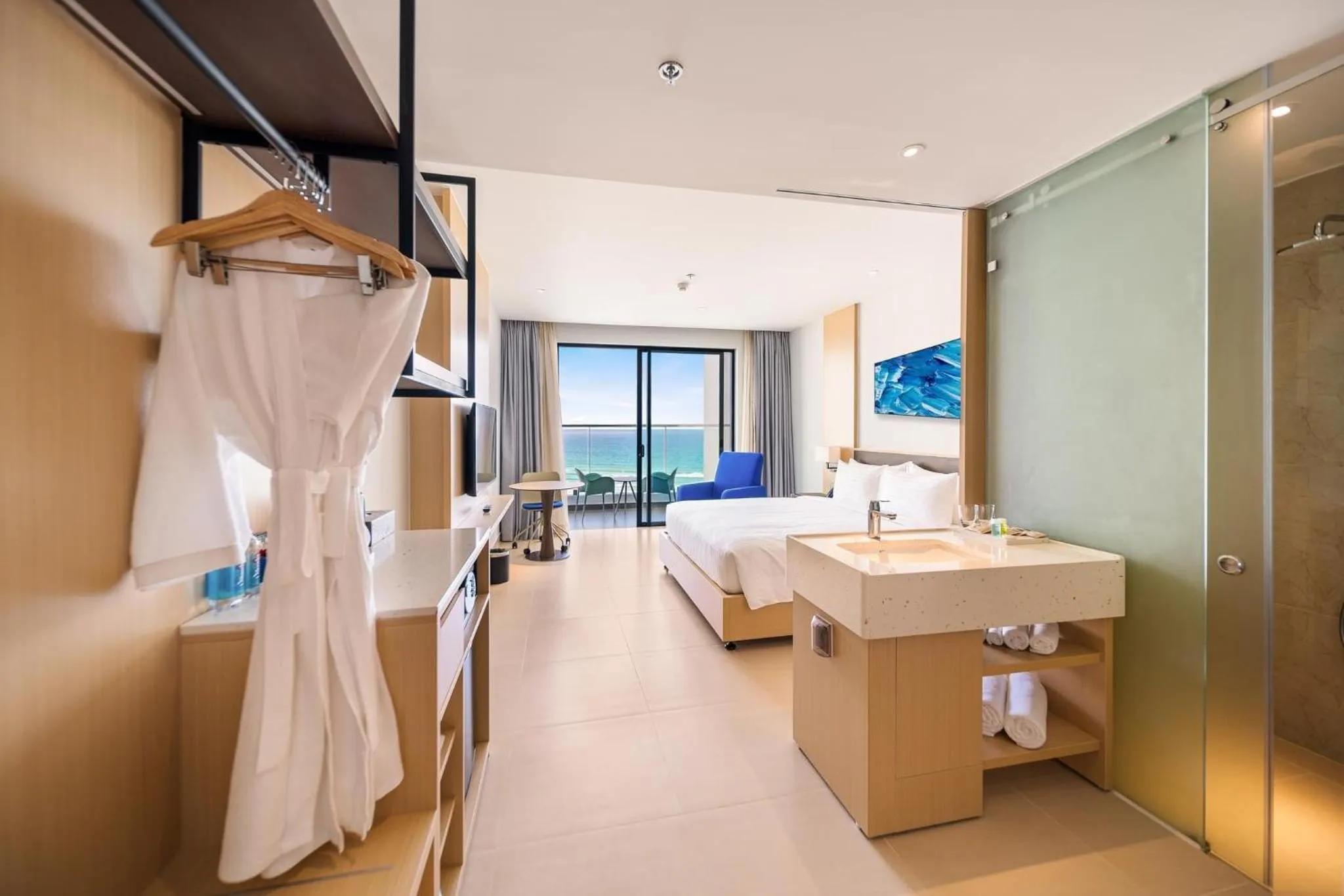 Photo of the whole room, Bed in The Oceanfront Apartment At Cam Ranh