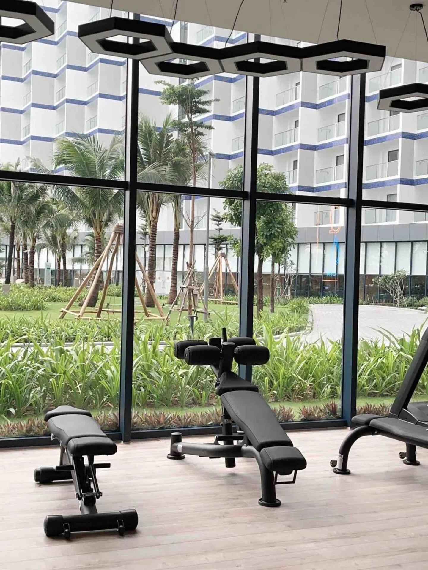 Fitness centre/facilities in The Oceanfront Apartment At Cam Ranh