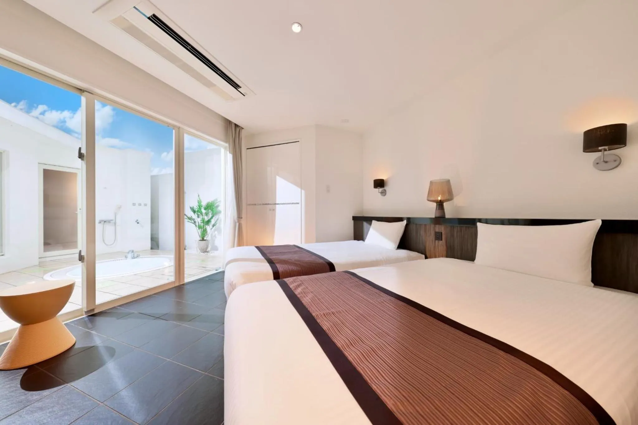 Bed in Crystal Villa Miyakojima Sunayama Beach