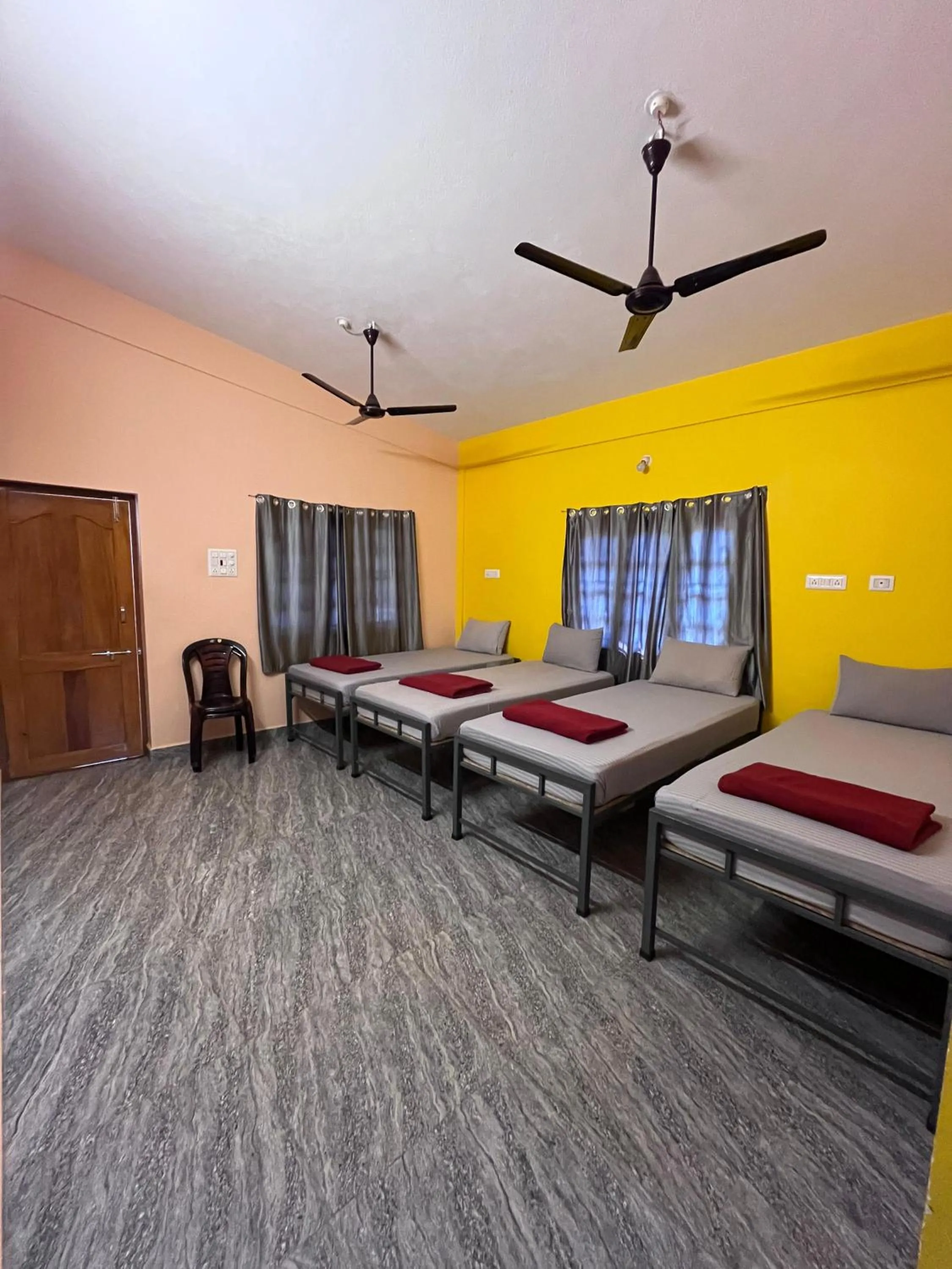 Bed in HostelVK Gokarna