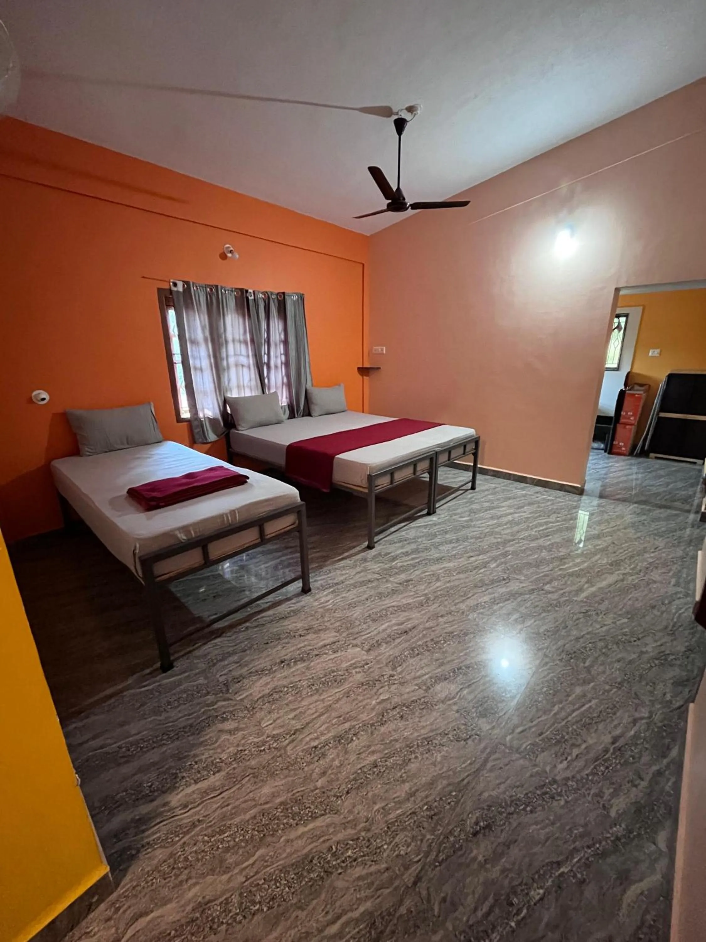 Bed in HostelVK Gokarna