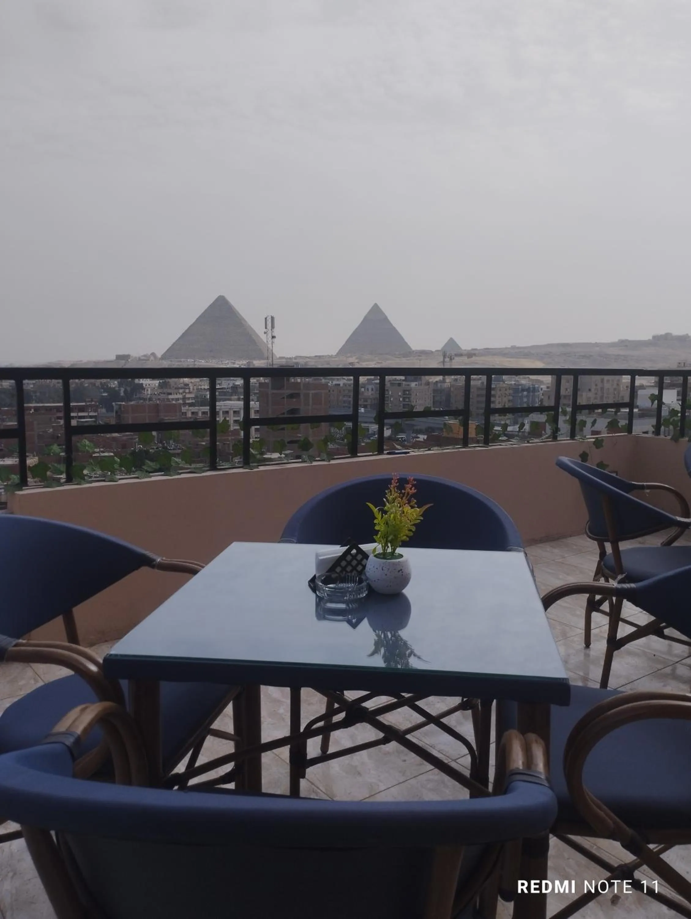 Day in Sneferu Pyramids inn - Full Pyramids View