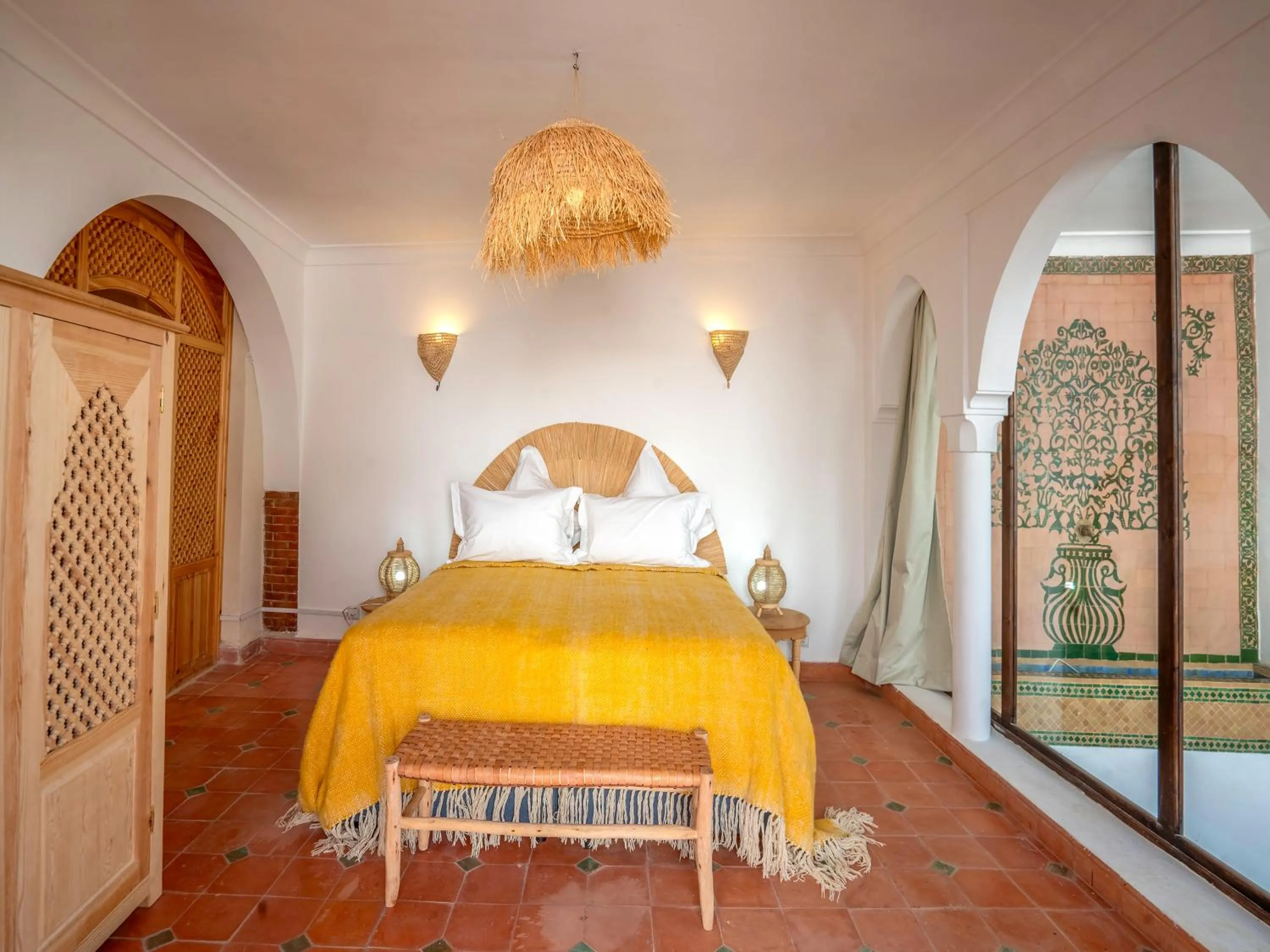 Bed in Riad Kilimini & SPA