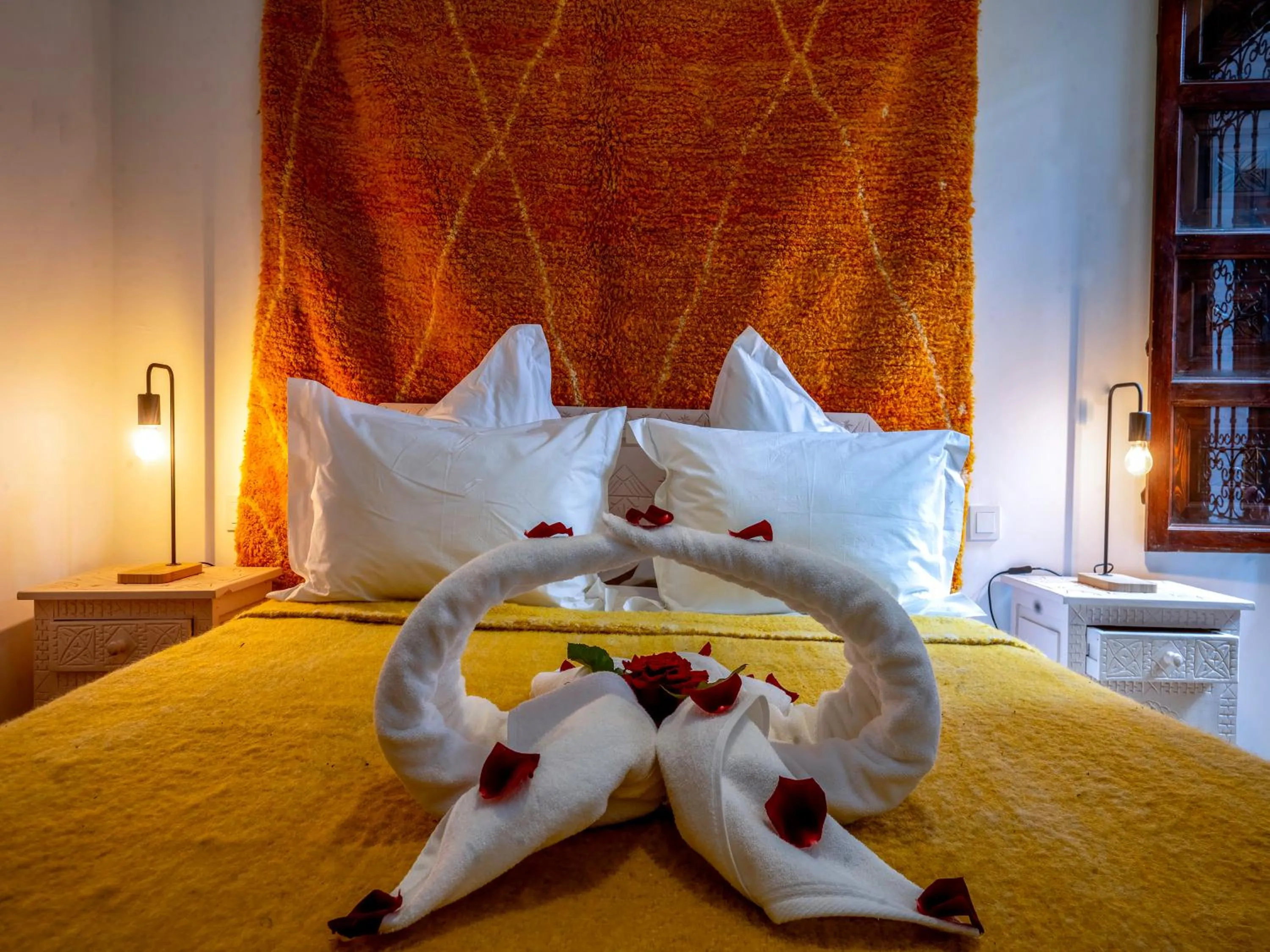 Bed in Riad Kilimini & SPA