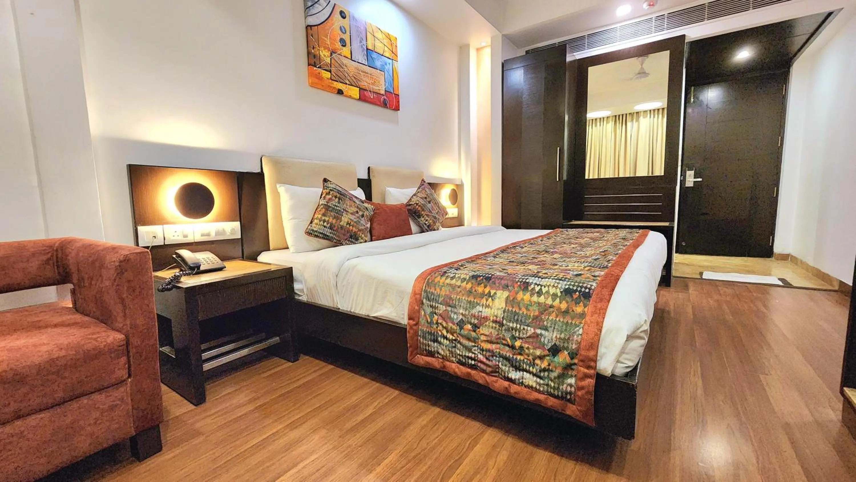 Bed in Hotel The Prime Balaji Deluxe, City Centre, With Free Airport Pickup