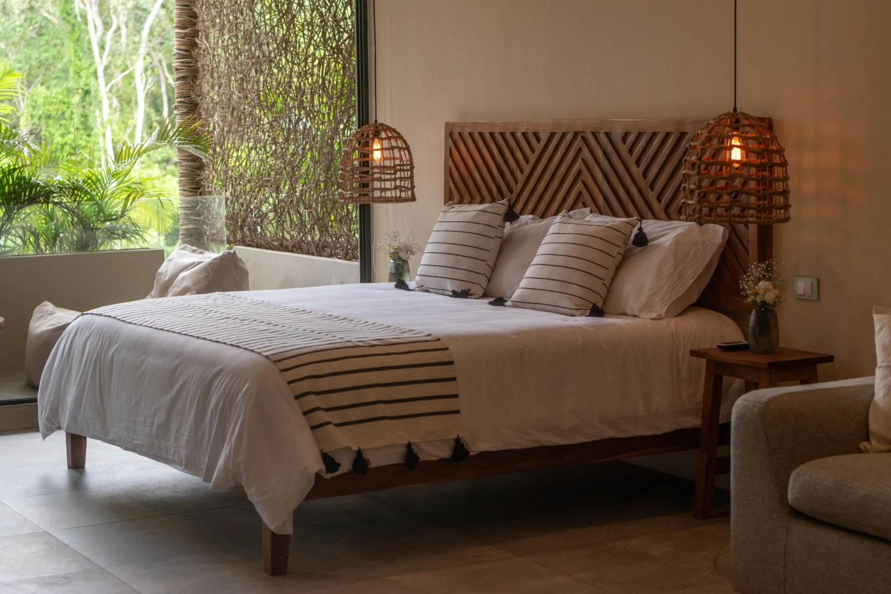 Bed in Xamira Tulum Studios