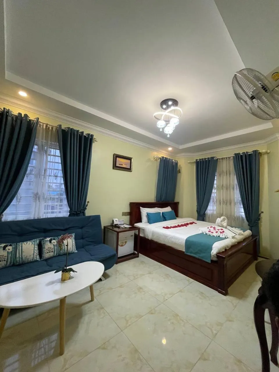 Bed in AHHA Boutique Kampot