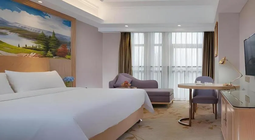 Bed in Vienna Hotel Chongqing Yongchuan High-Speed Railway Station Xinglong Lake