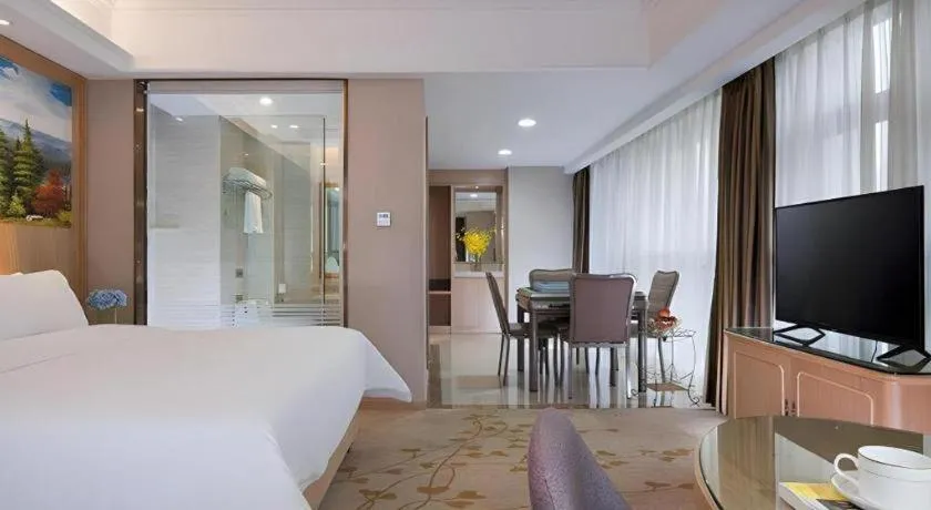 Bed in Vienna Hotel Chongqing Yongchuan High-Speed Railway Station Xinglong Lake