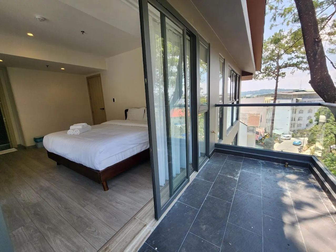 View (from property/room), Bed in LHASA HOTEL - Central hotel in Dalat
