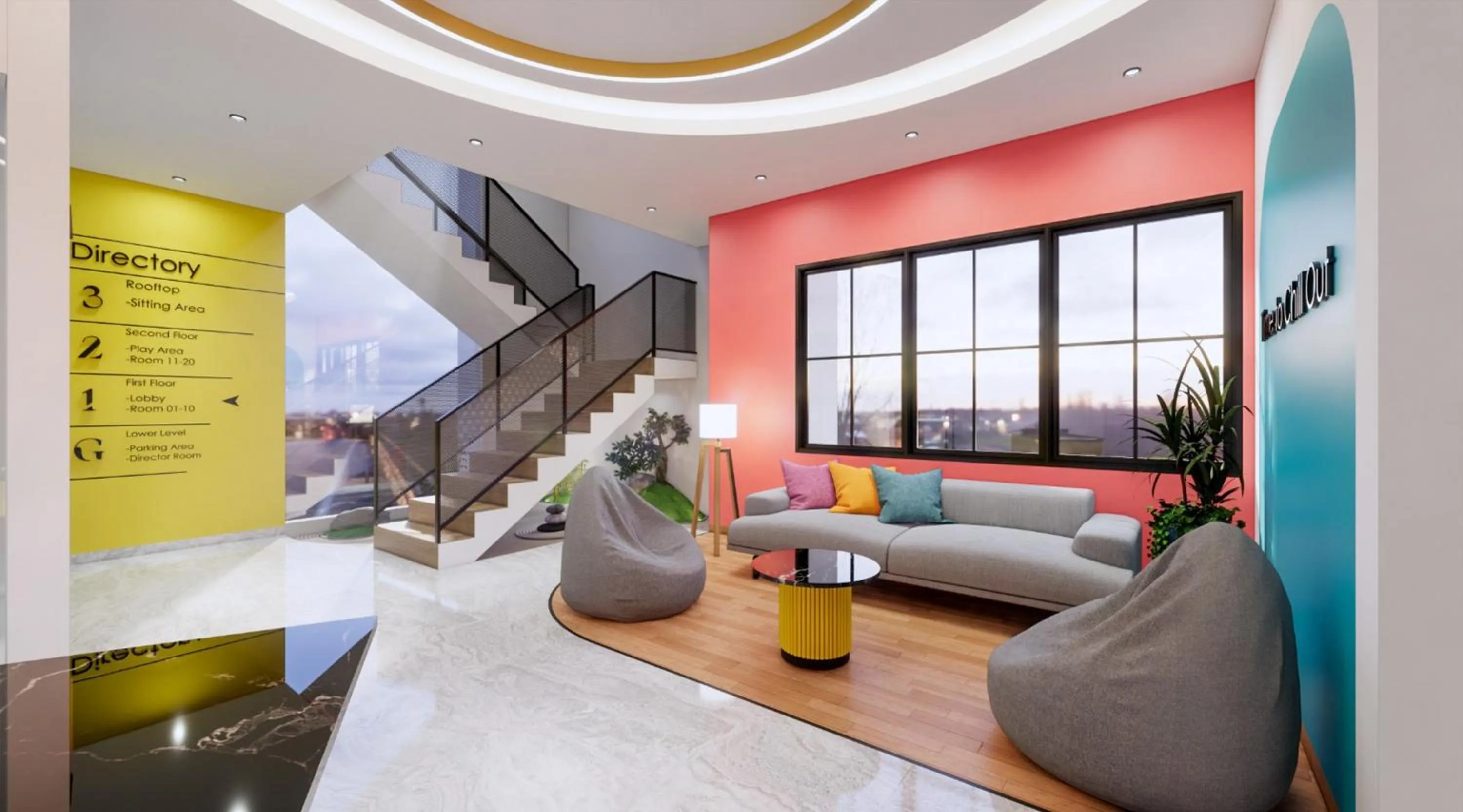 Seating area in SANS Hotel Premiere Majapahit Semarang