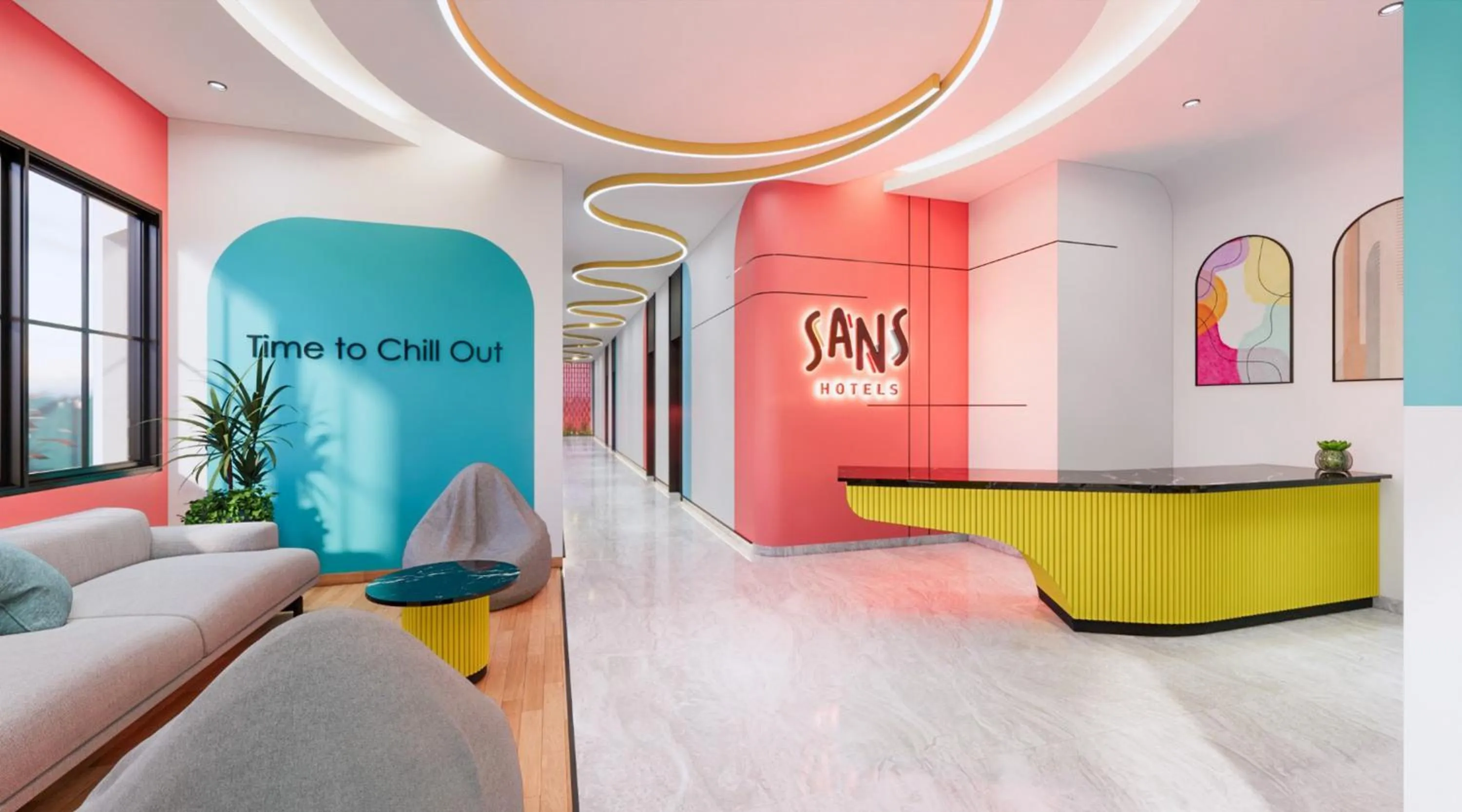 Lobby or reception in SANS Hotel Premiere Majapahit Semarang