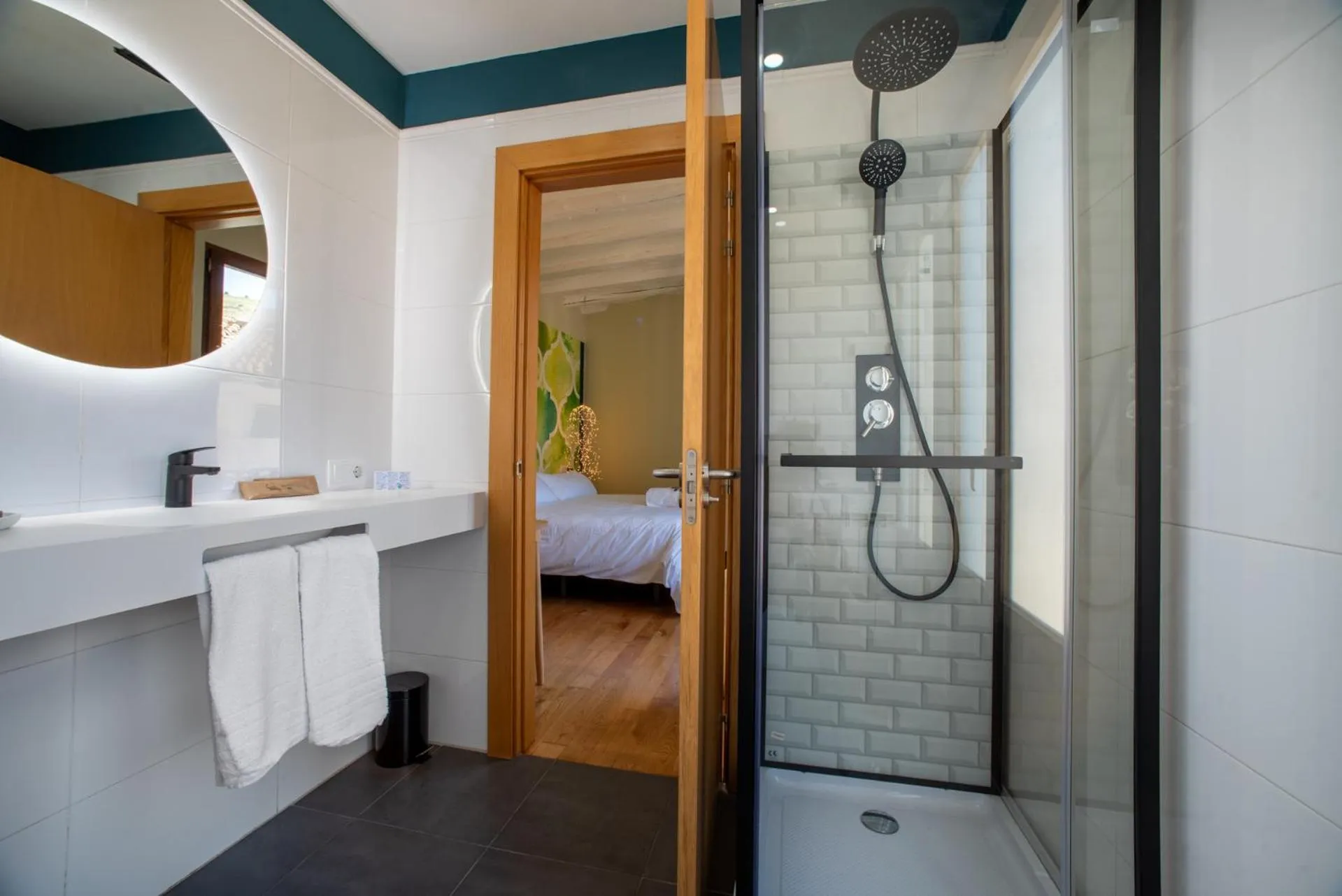 Shower, Bed in Hotel-Boutique by Gonzalo Sesma