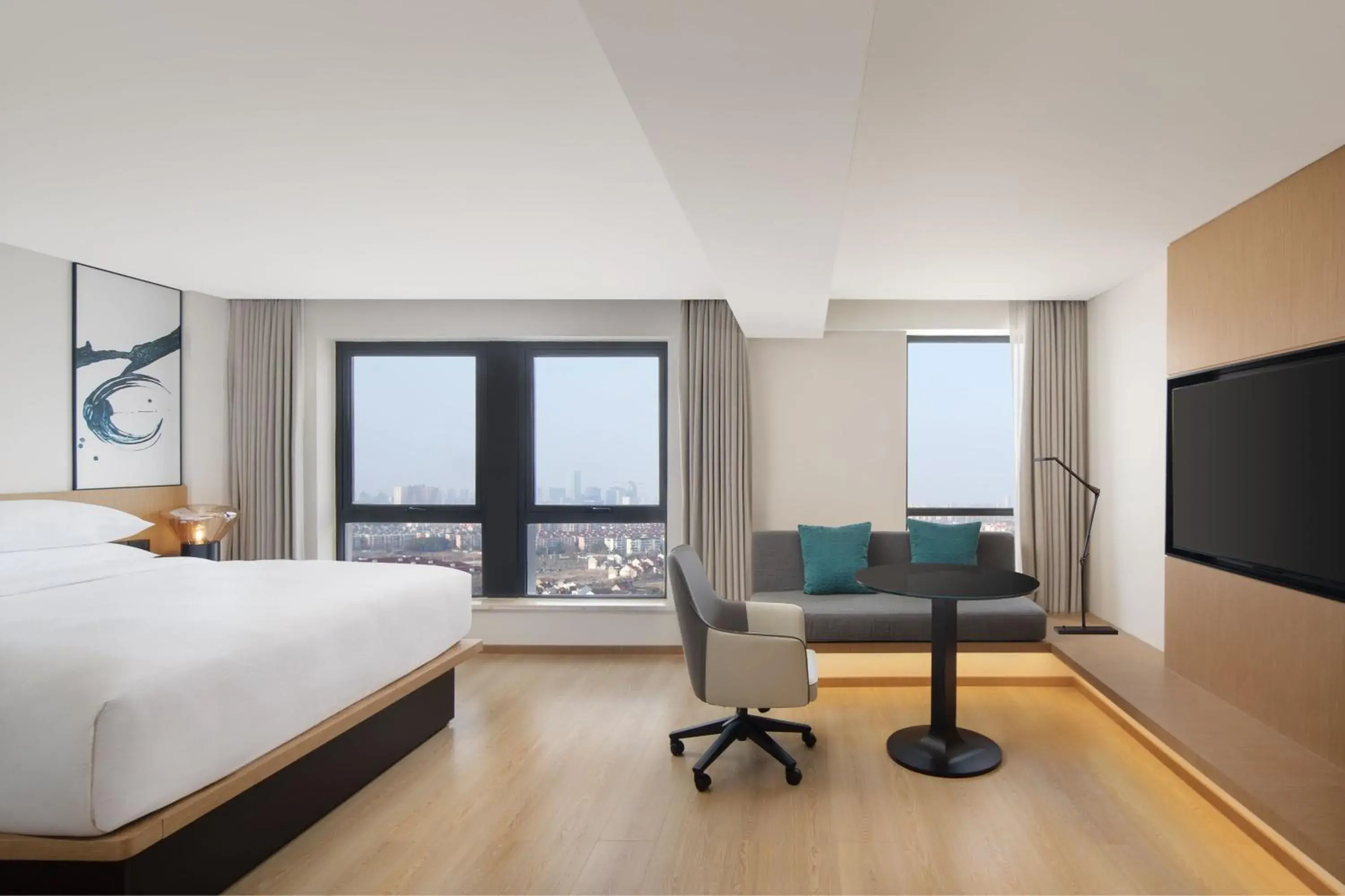 Executive King Room with City View in Fairfield by Marriott Shanghai Pudong South Executive King Room with City View in Fairfield by Marriott Shanghai Pudong South