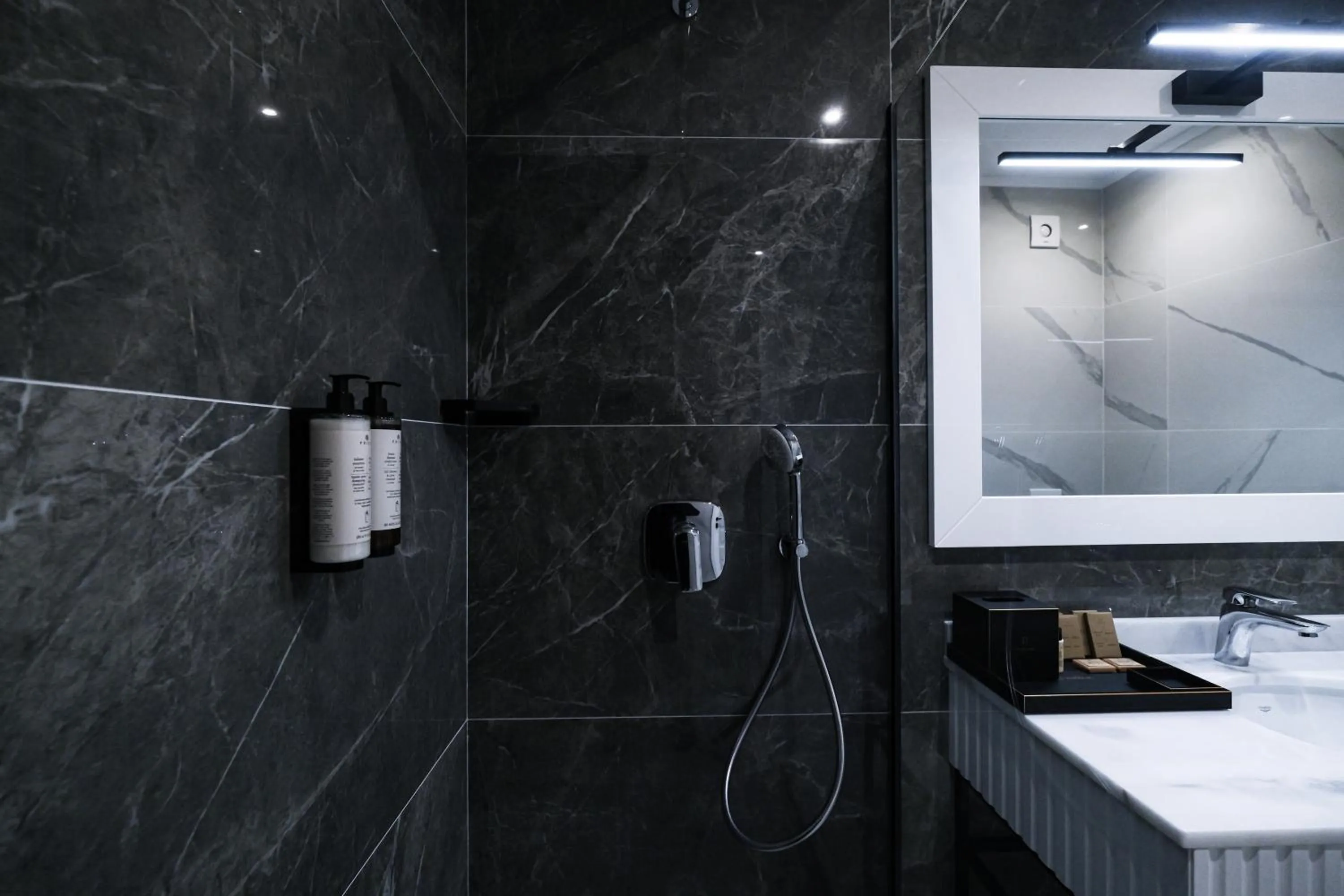 Bathroom in Panoramic Mamaia Hotel