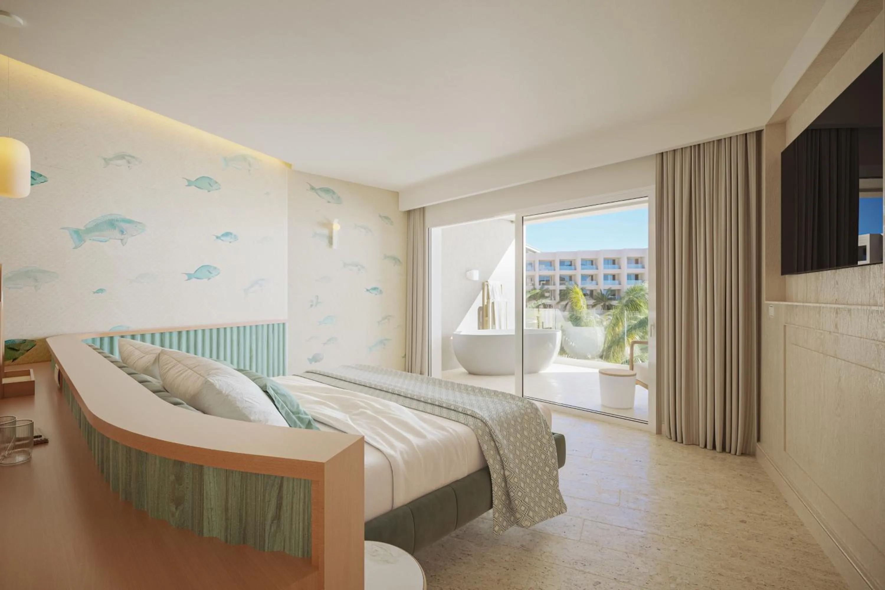Bedroom, Bed in JOIA Aruba by Iberostar