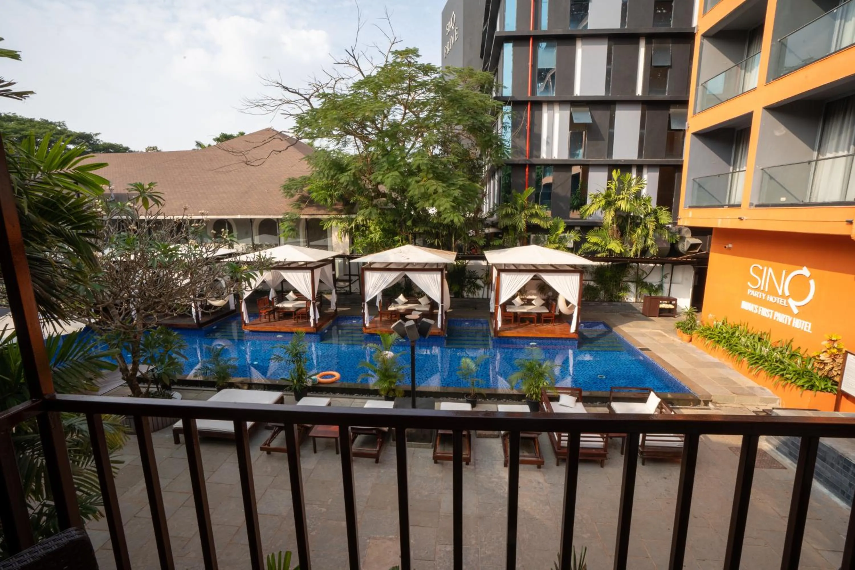 Balcony/Terrace in SinQ Party Hotel - No Male Stags Allowed