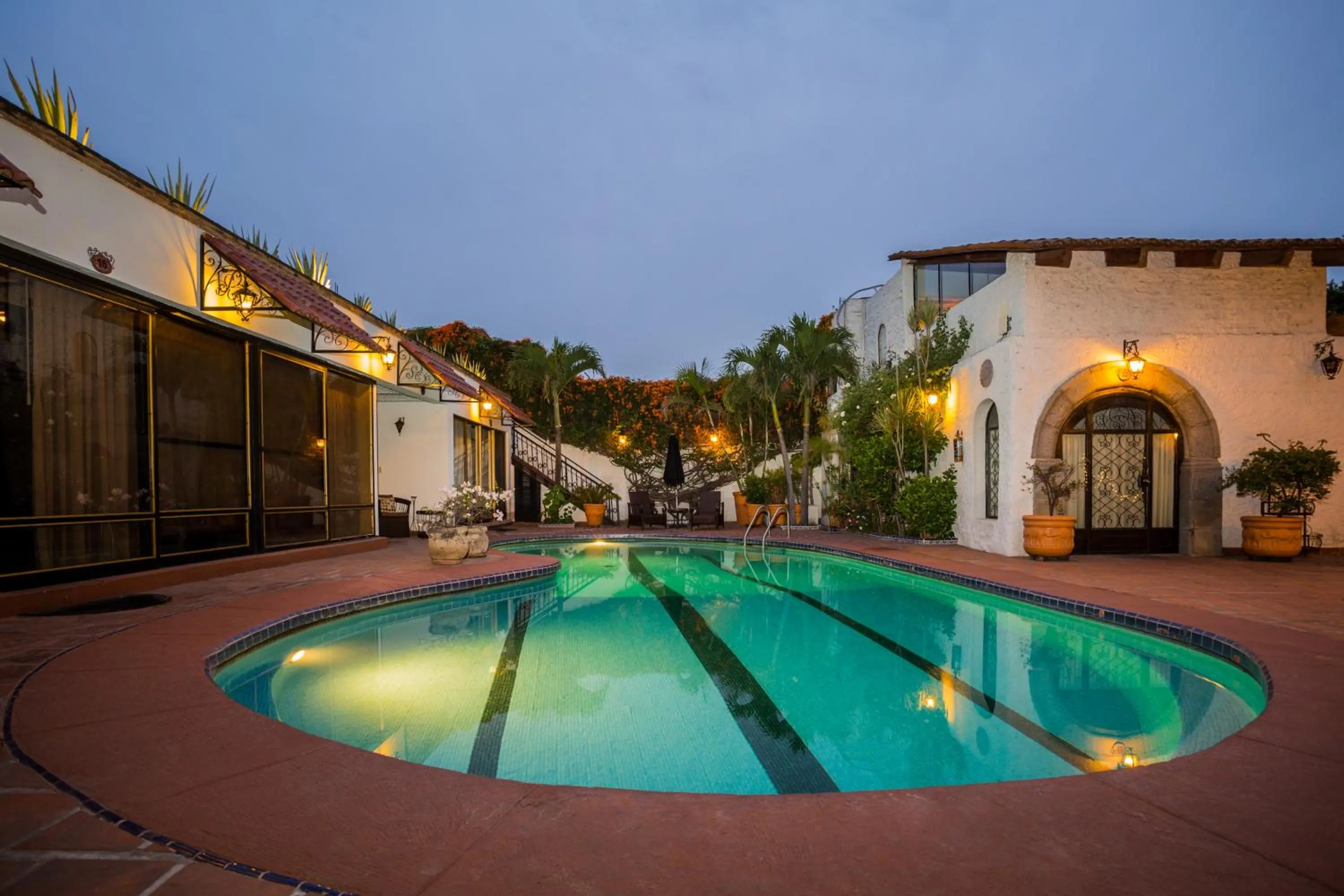 Pool view in Quinta Don Jose Boutique Hotel
