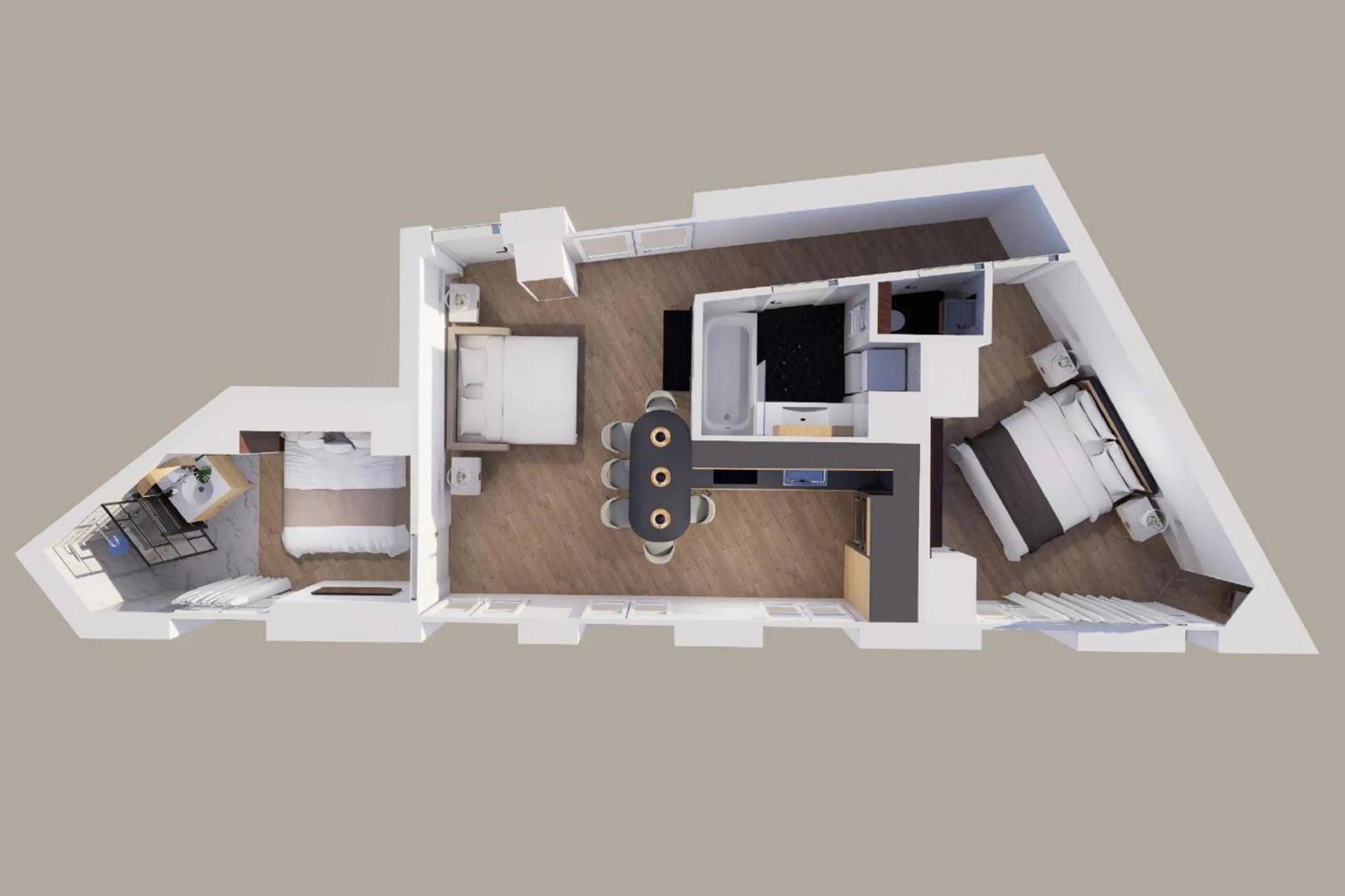 Bird's eye view in Montmartre Residence