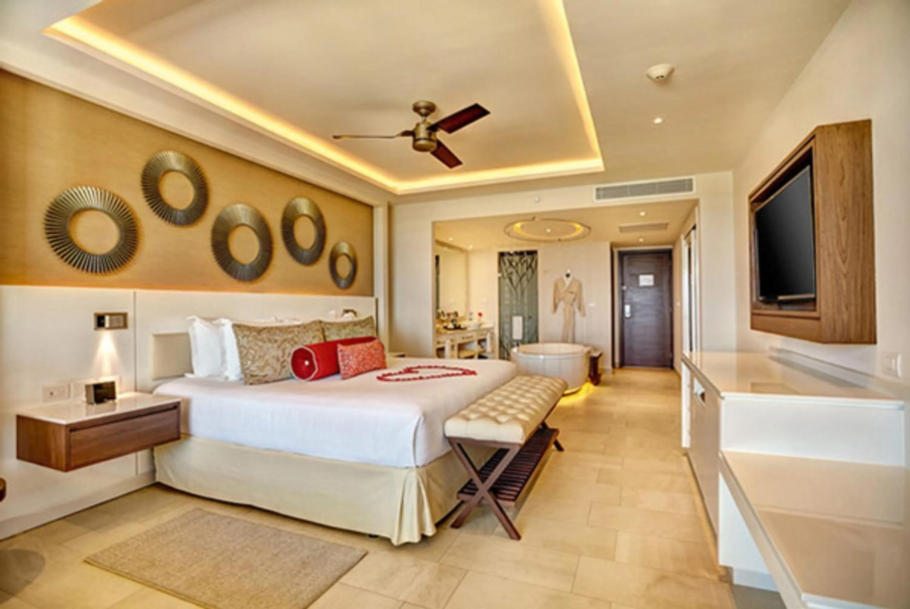 Photo of the whole room, Bed in Royalton Hideaway Riviera Cancun, An Autograph Collection All-Inclusive Resort - Adults Only