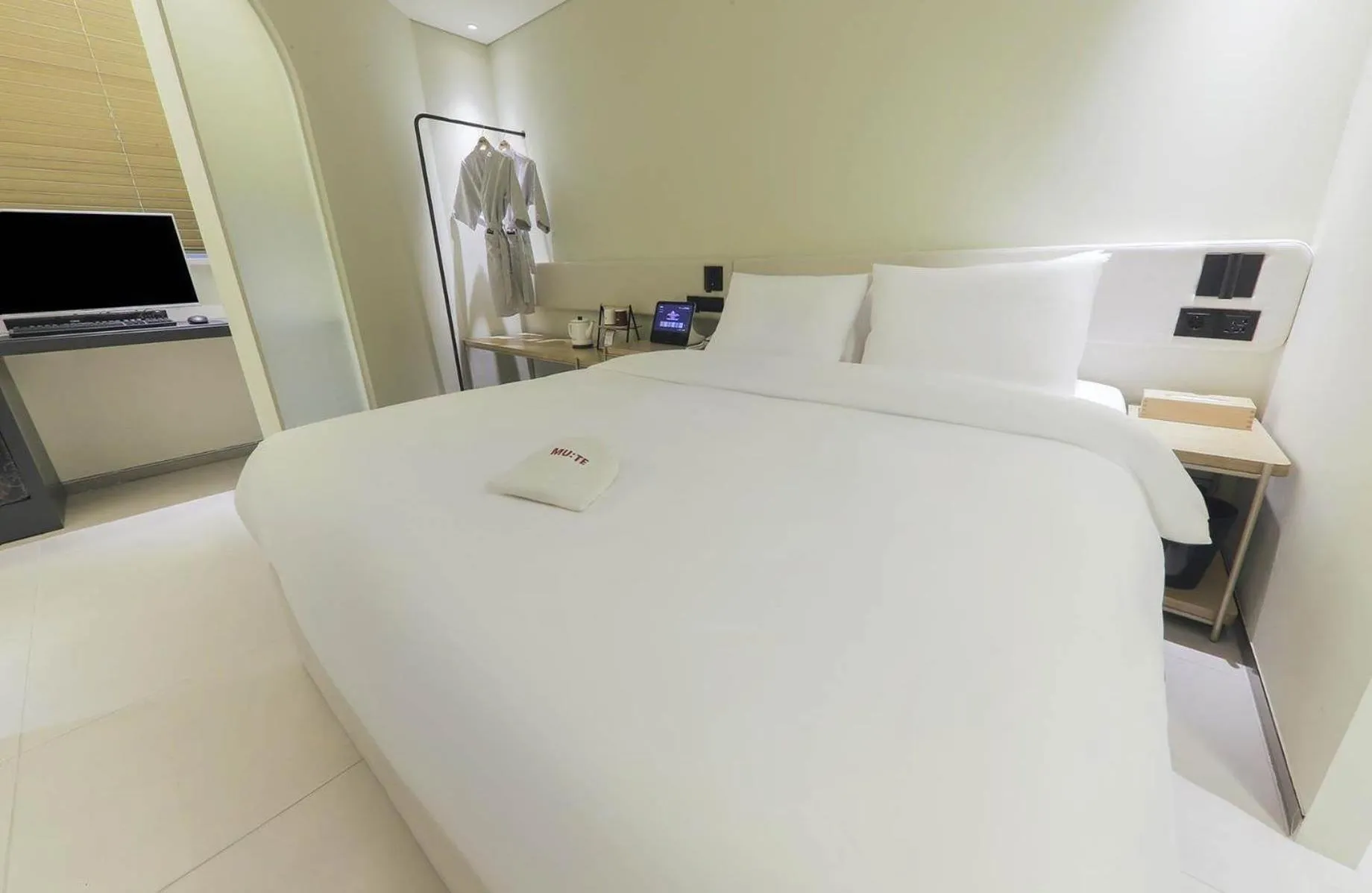 Bed in 뮤트호텔 대연 MUTE HOTEL Daeyeon Busan