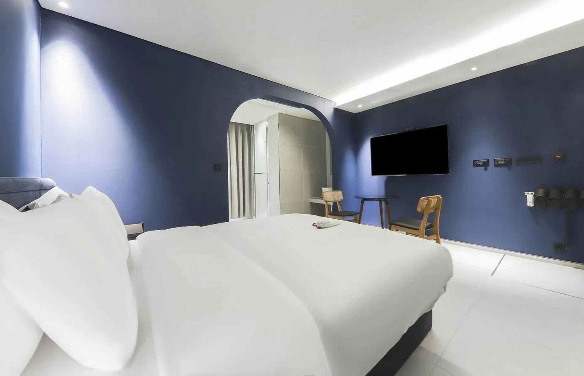 Bed in 뮤트호텔 대연 MUTE HOTEL Daeyeon Busan