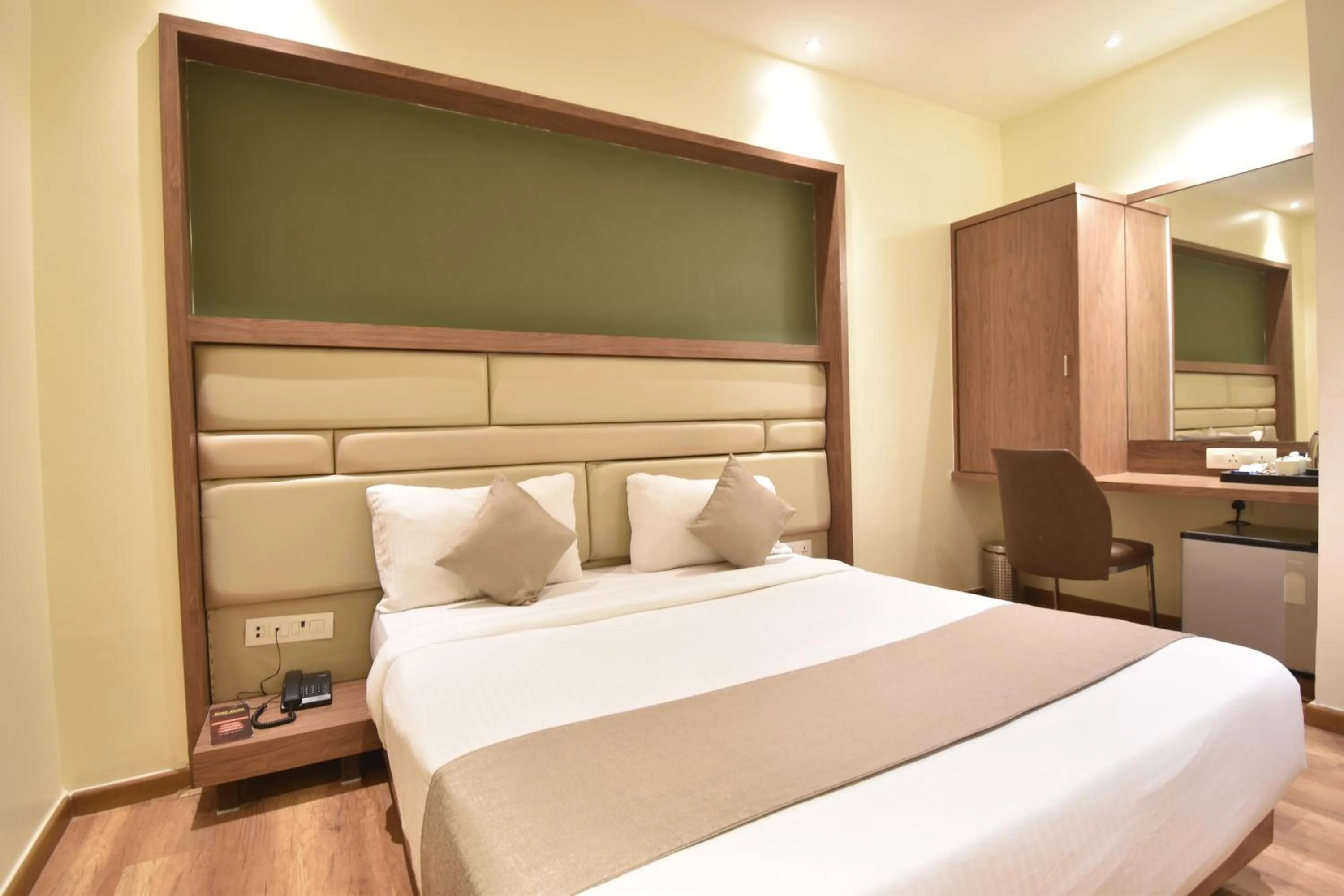 Photo of the whole room, Bed in The Aarya A Smart Business Hotel