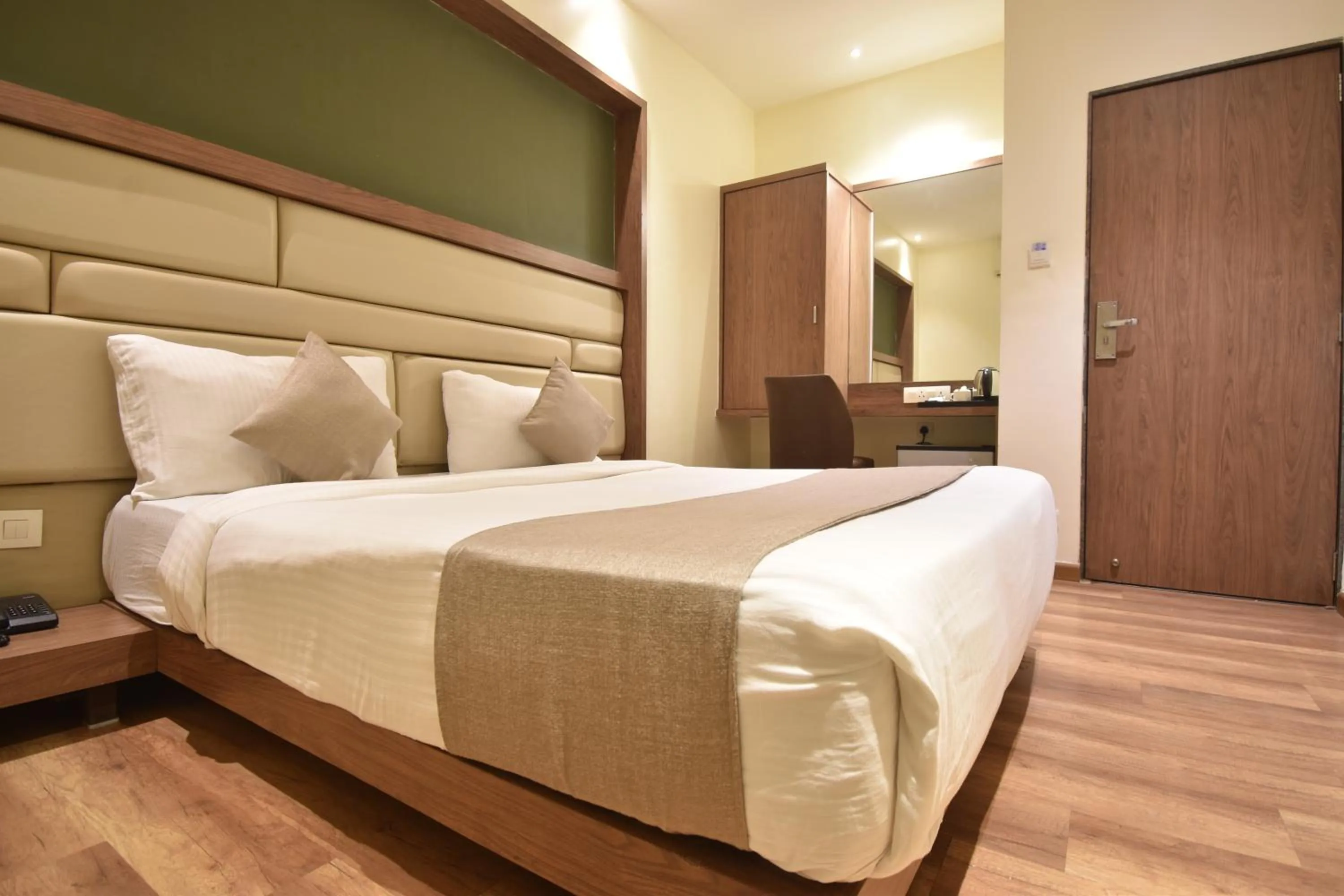 Bedroom, Bed in The Aarya A Smart Business Hotel