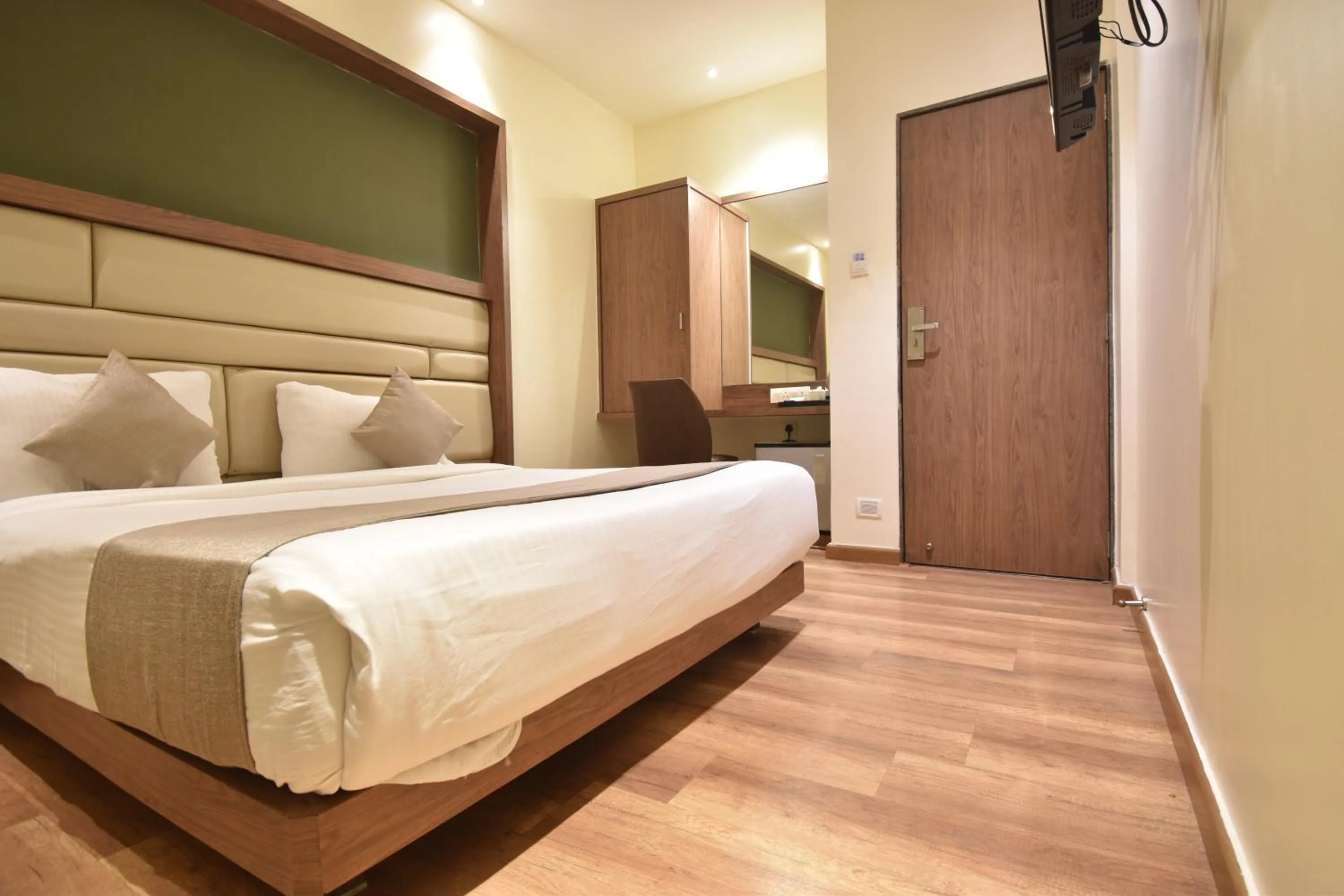 Bedroom, Bed in The Aarya A Smart Business Hotel