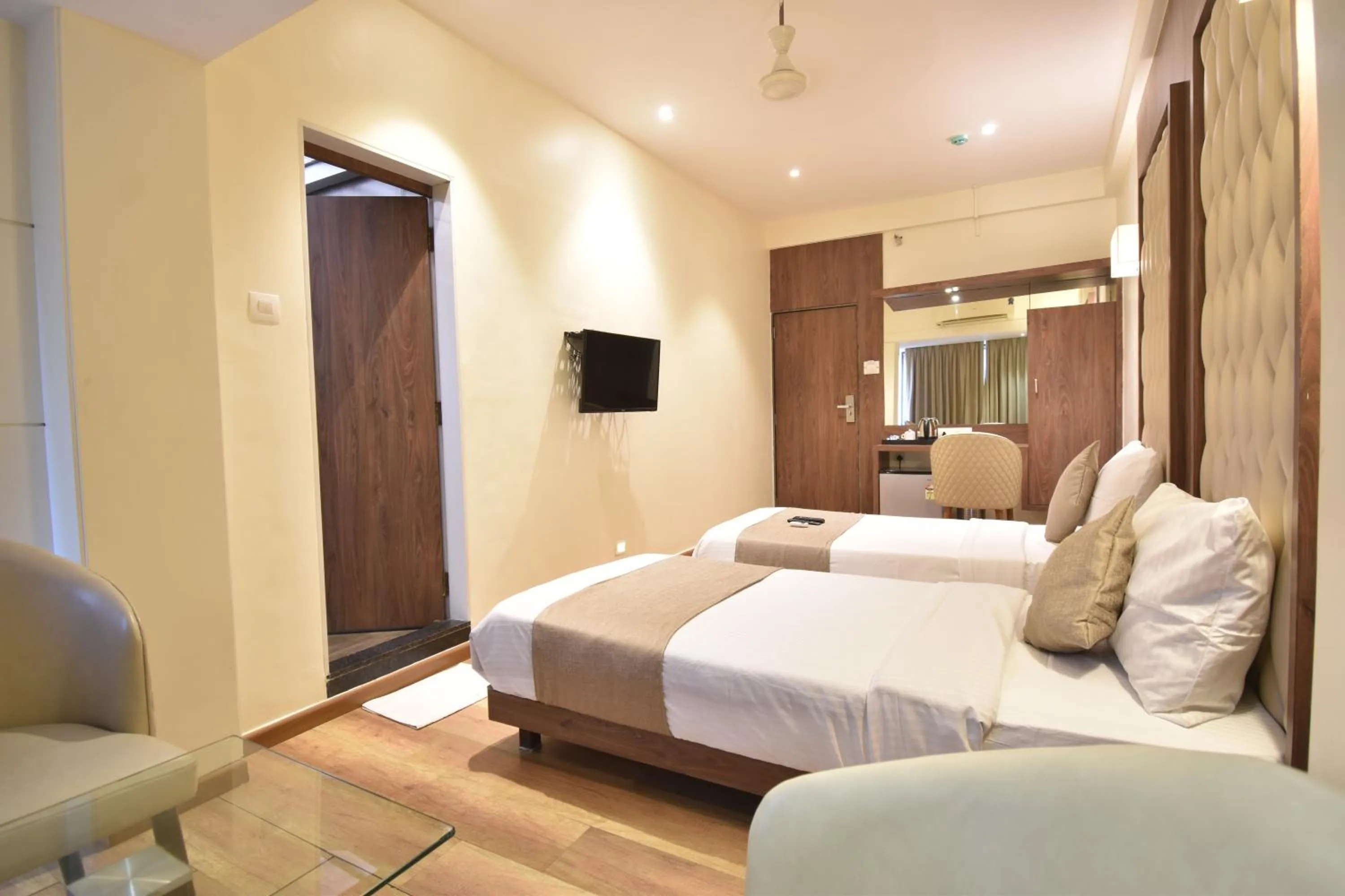 Bedroom, Bed in The Aarya A Smart Business Hotel