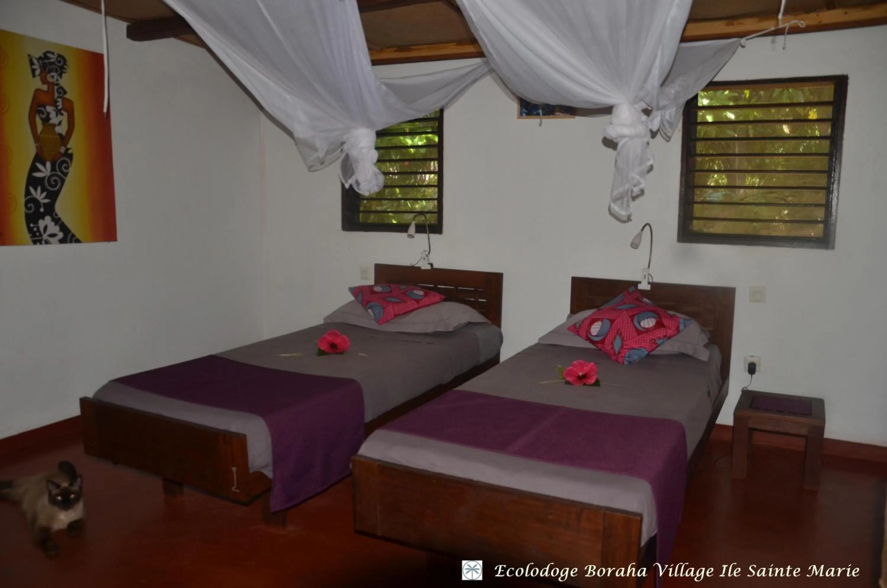 Bedroom, Bed in Boraha Village Ecolodge