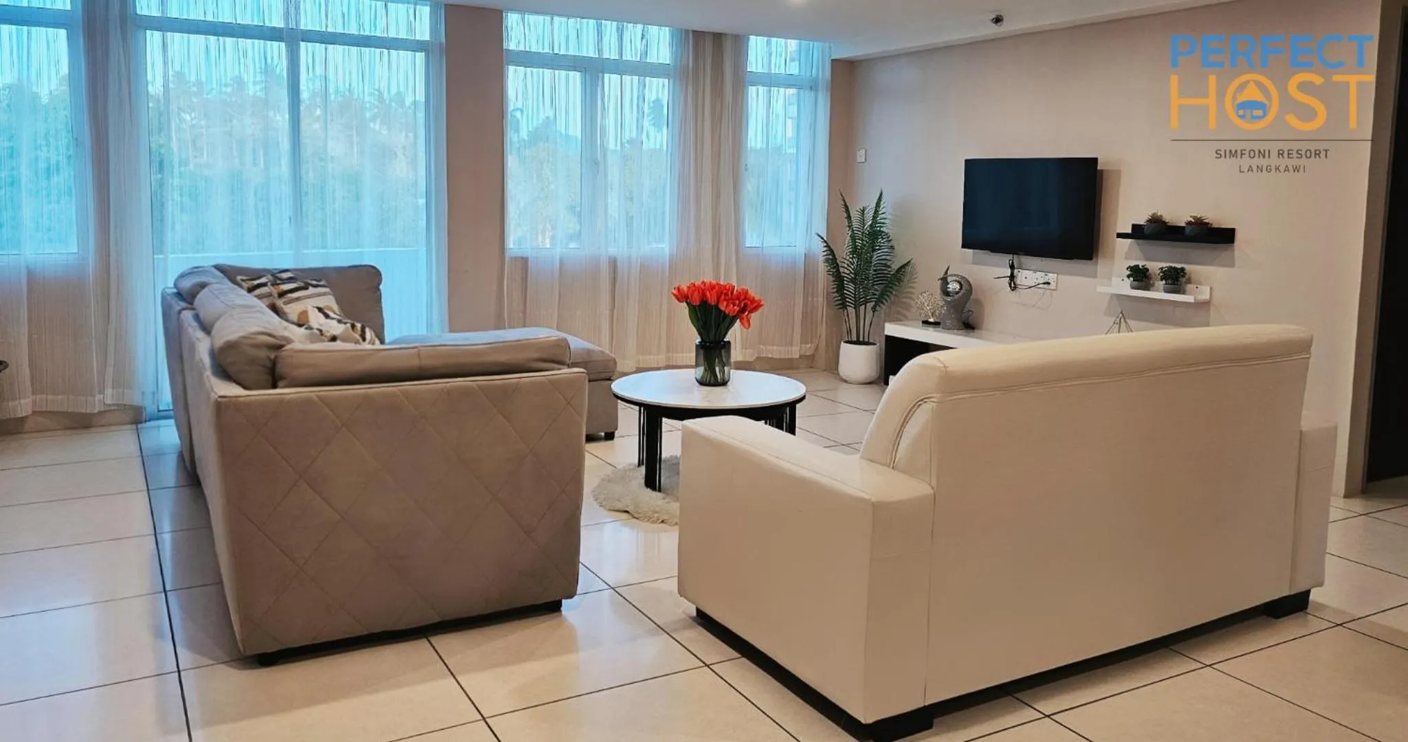 Living room in Simfoni Resort Langkawi by Perfect Host