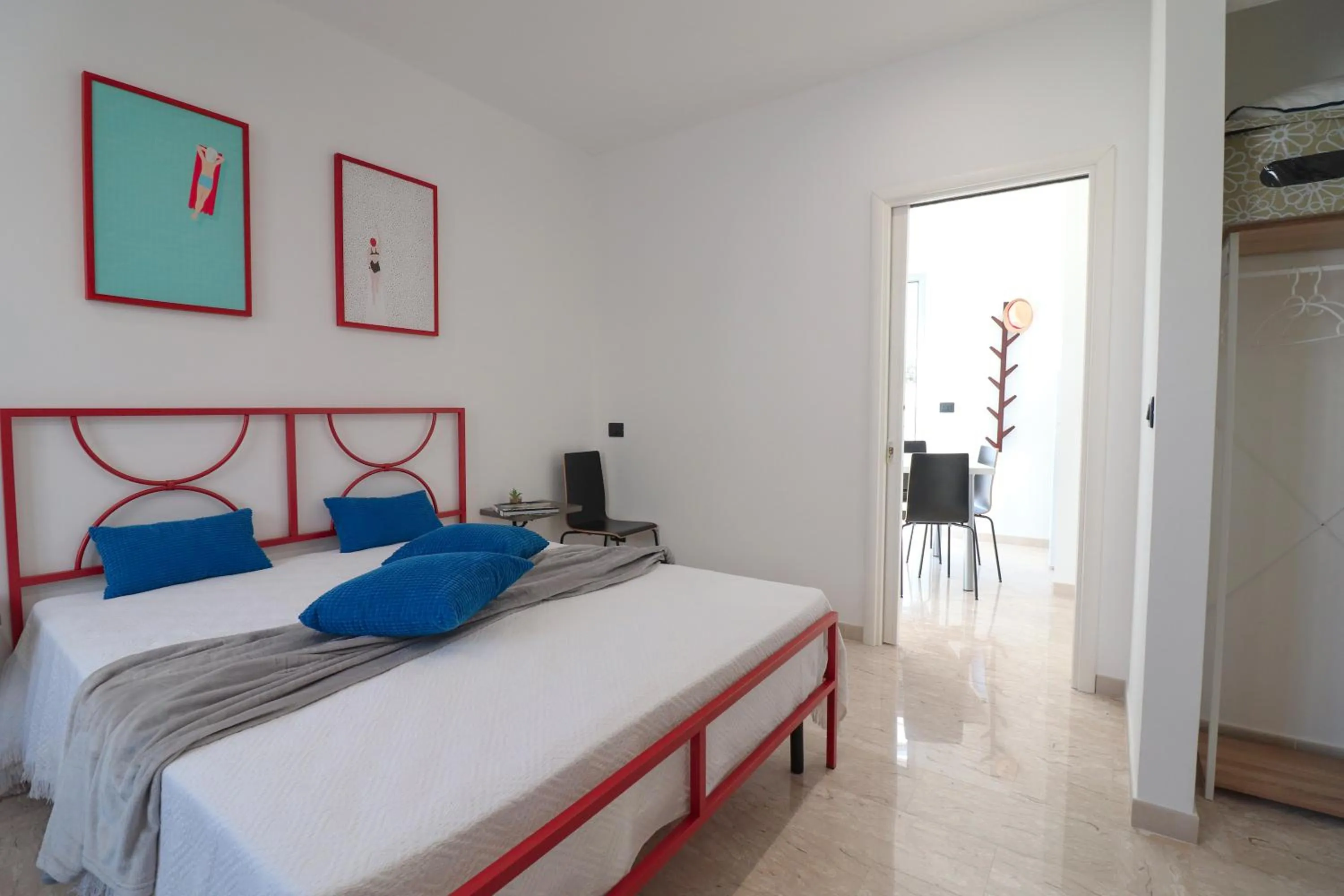 Bed in Casa Malika Space, Comfort Mediterranean Charm in the Heart of Otranto