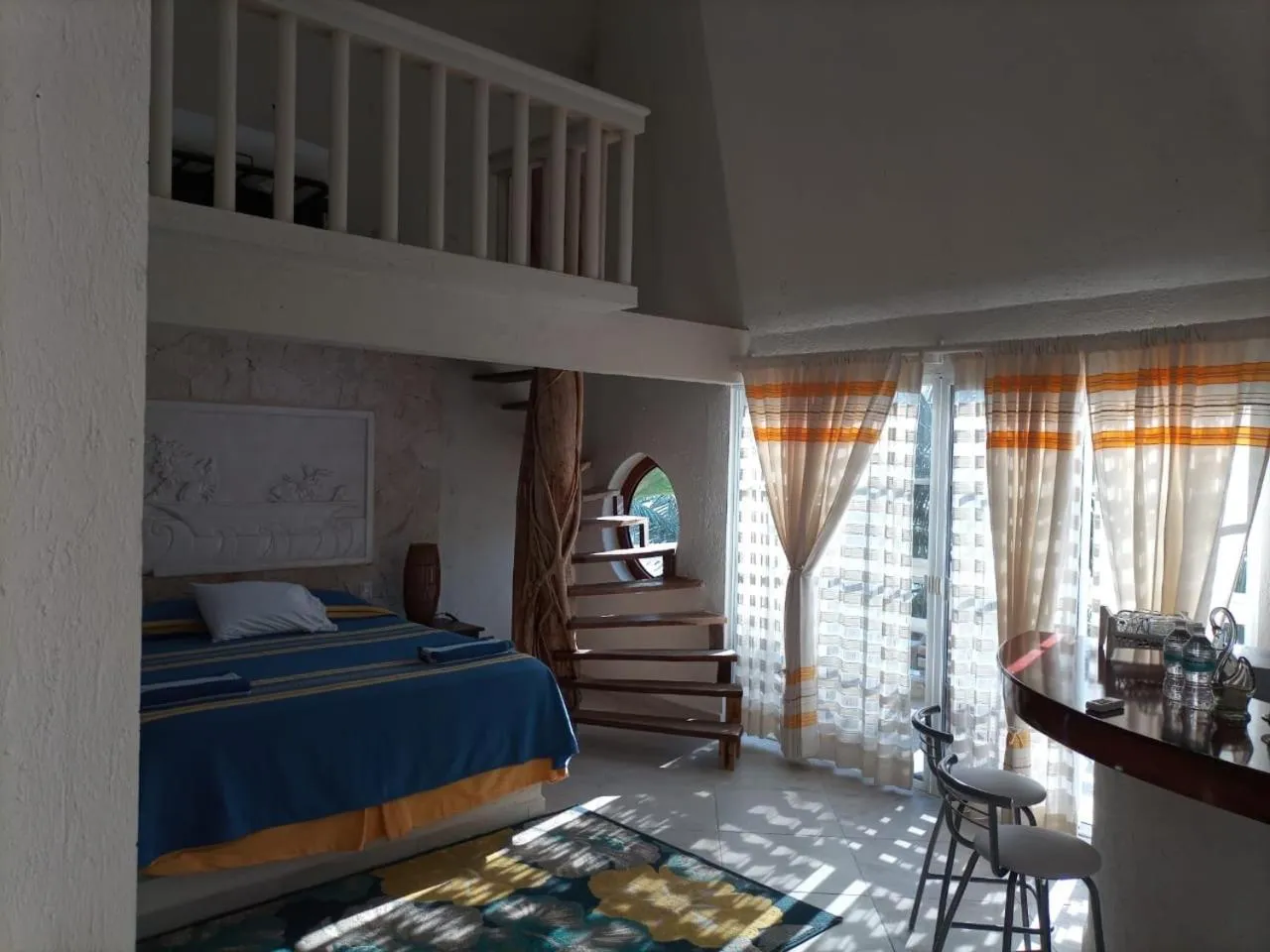 Bed in Casa Cenote Hotel