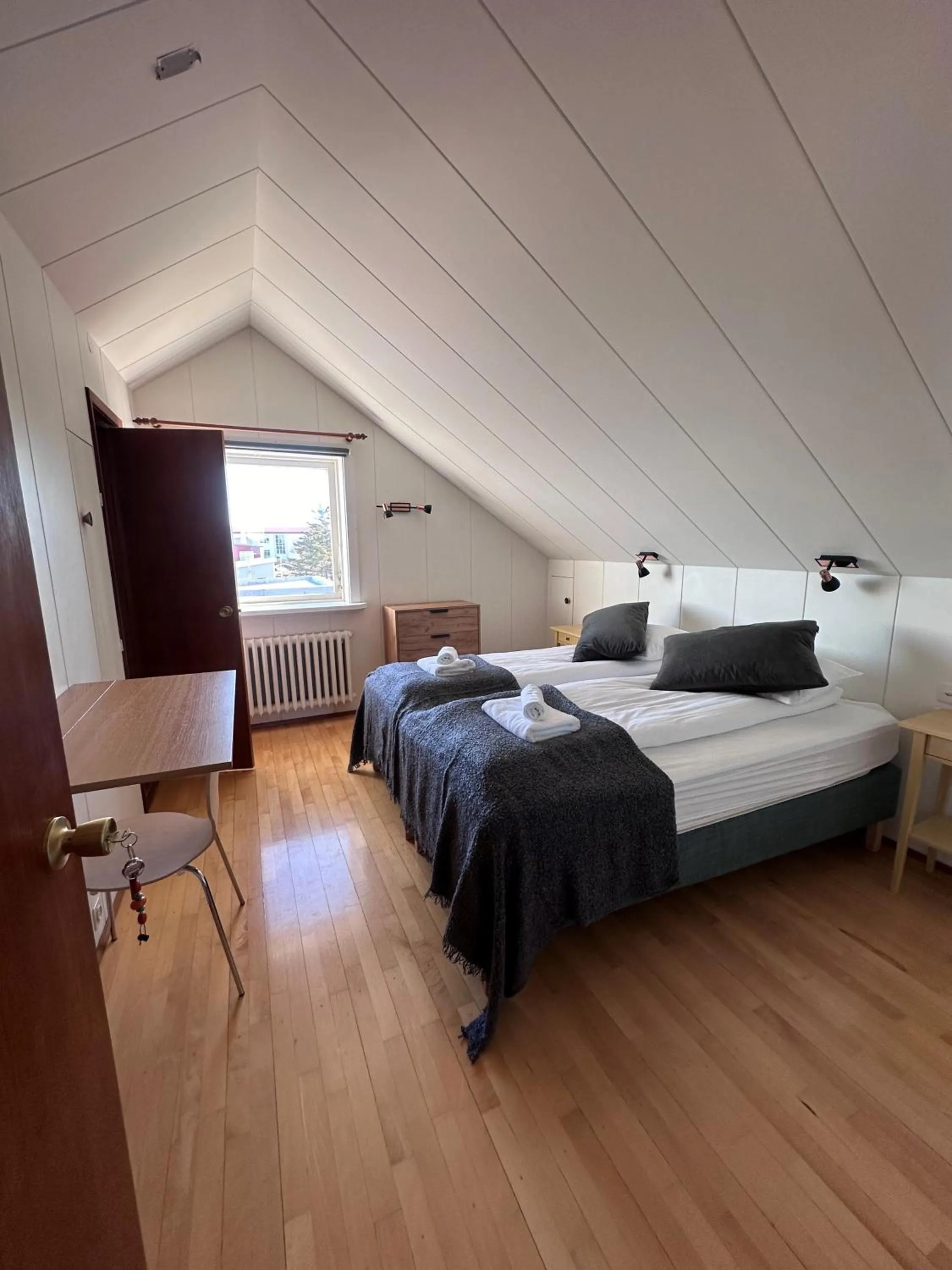 Bed in Setrið Guesthouse