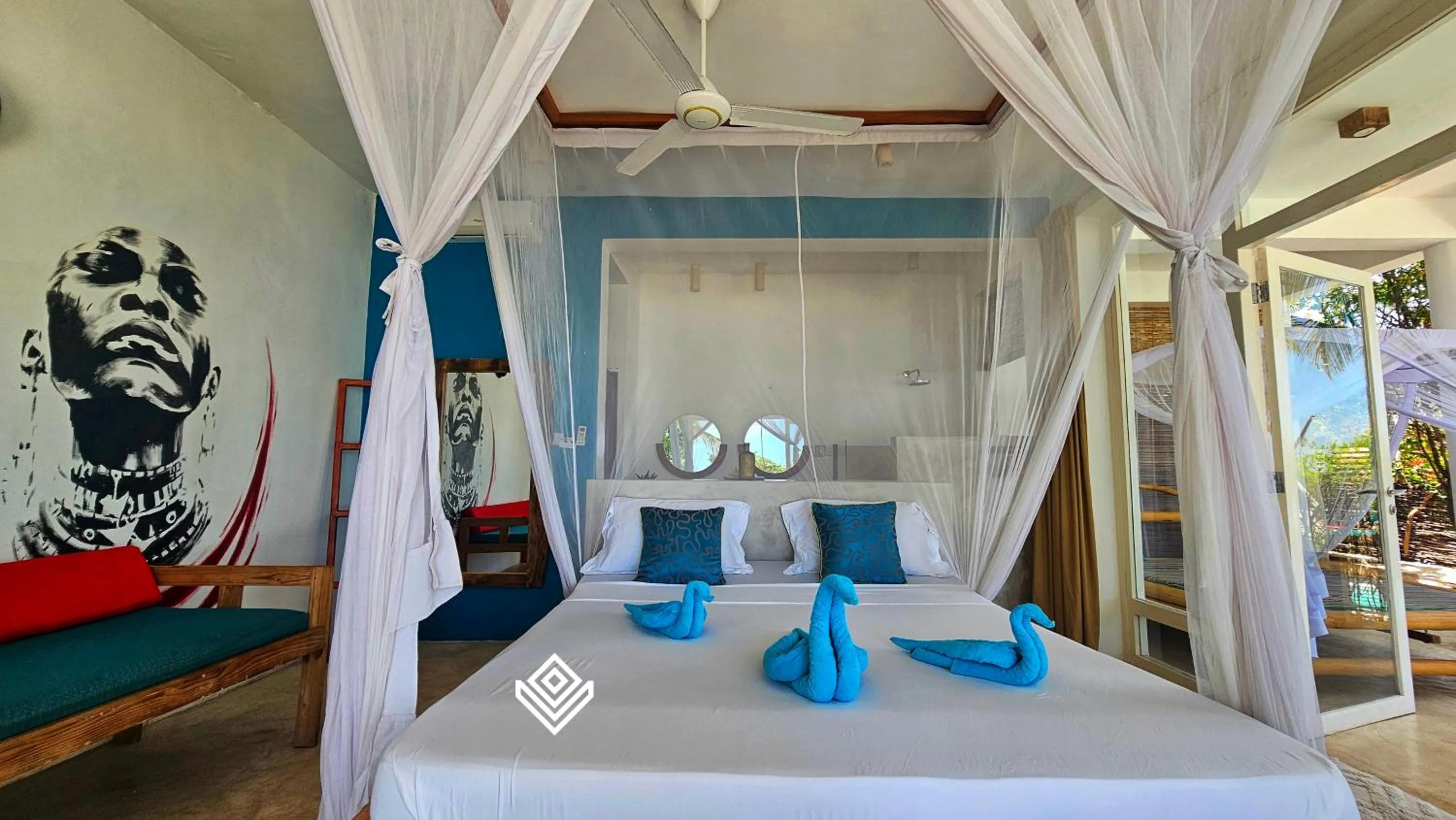 Bed in Masai Mara Zanzibar - Boutique Hotel