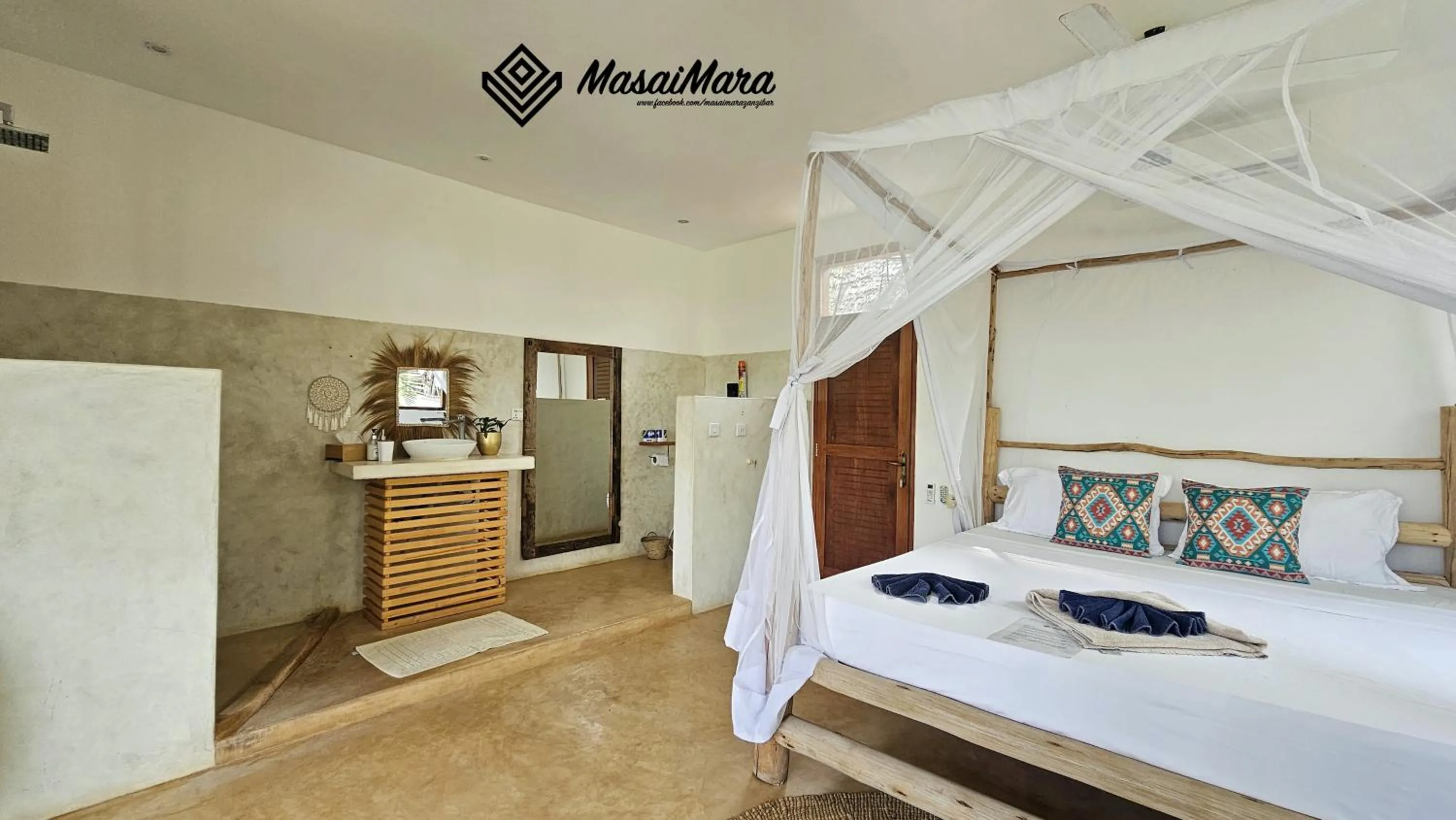 Bedroom, Bed in Masai Mara Zanzibar - Boutique Hotel