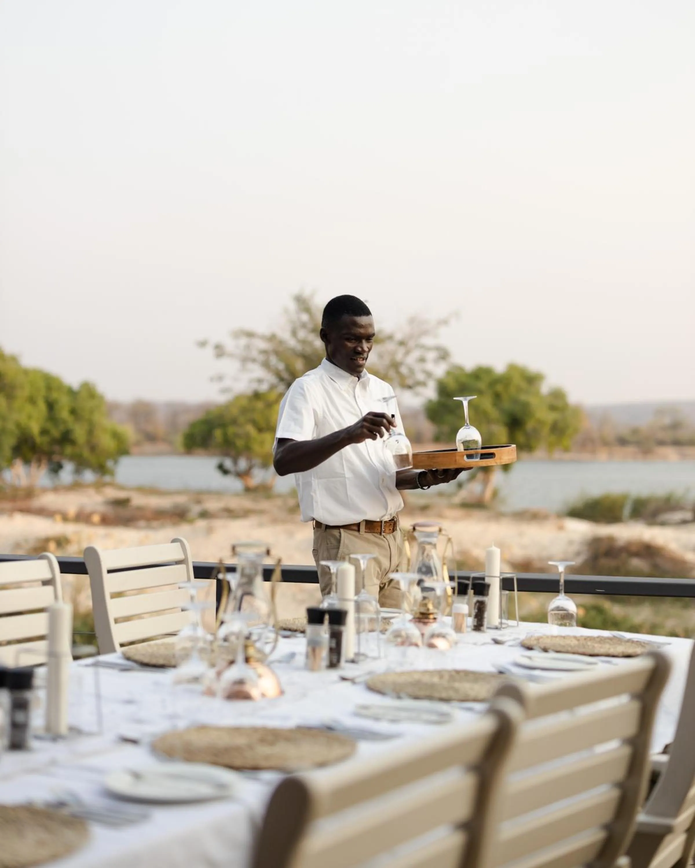 Dining area in Zambezi Dusk River Facing-all inclusive-Luxury Accommodation