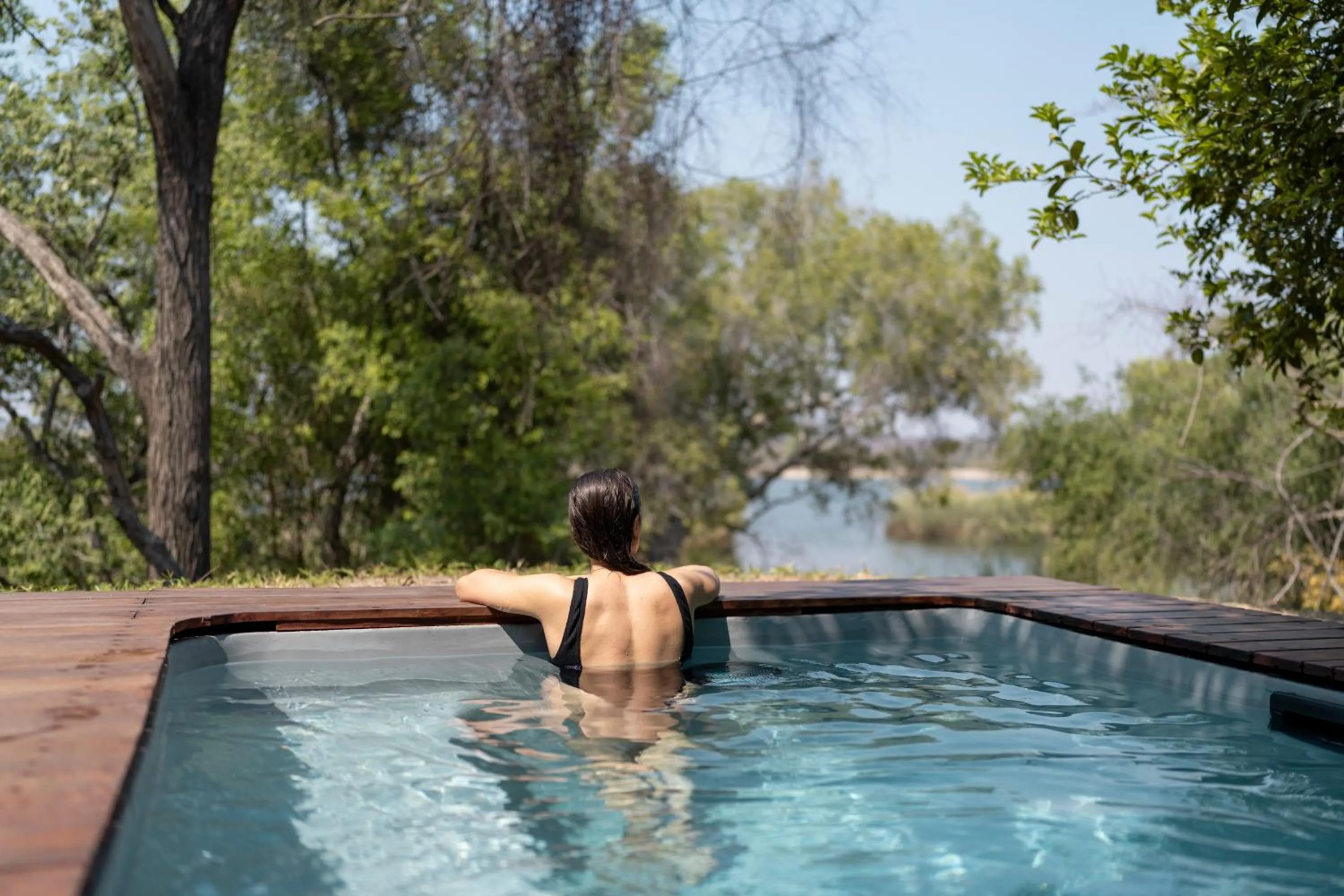 Pool view in Zambezi Dusk River Facing-all inclusive-Luxury Accommodation