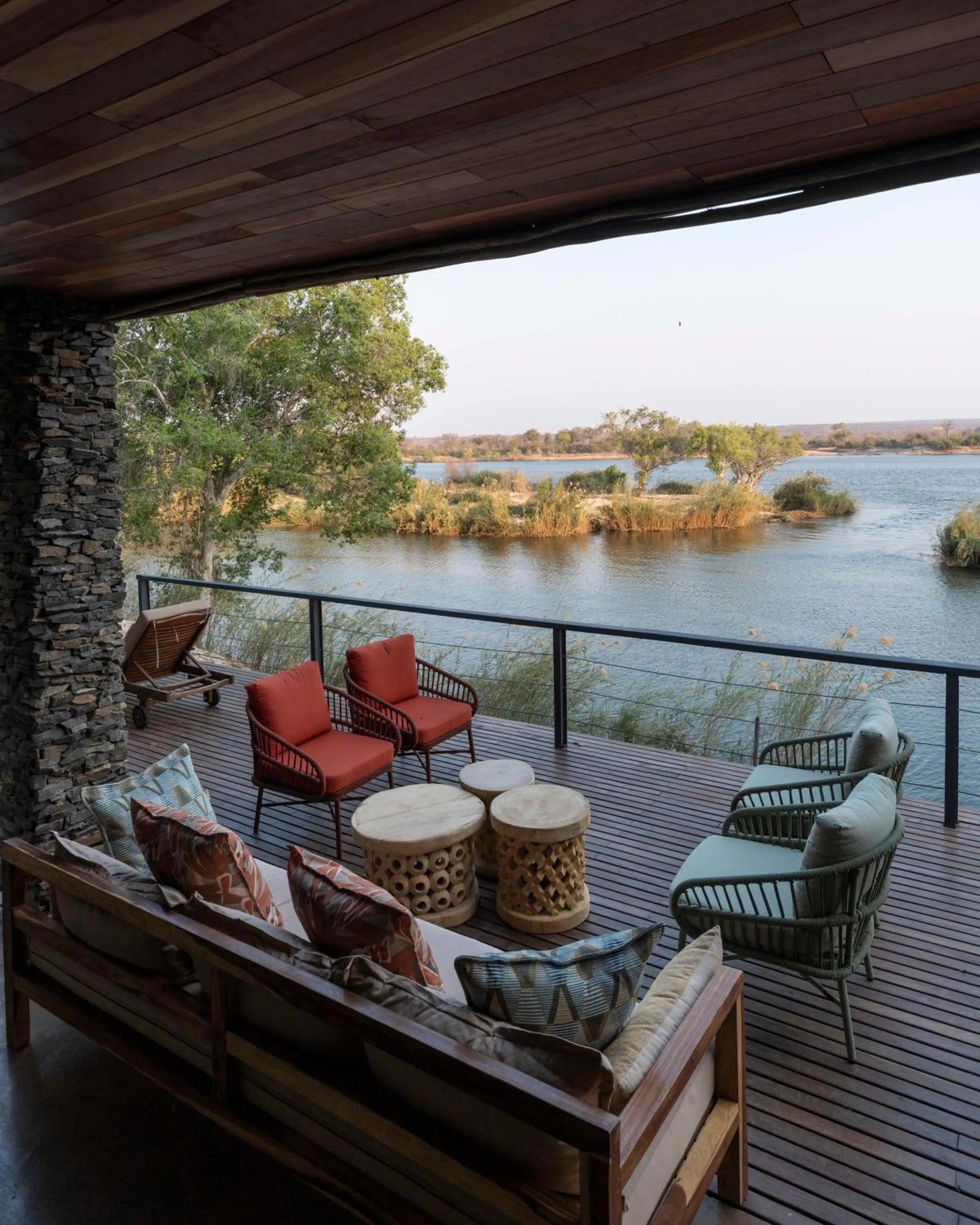 Patio in Zambezi Dusk River Facing-all inclusive-Luxury Accommodation