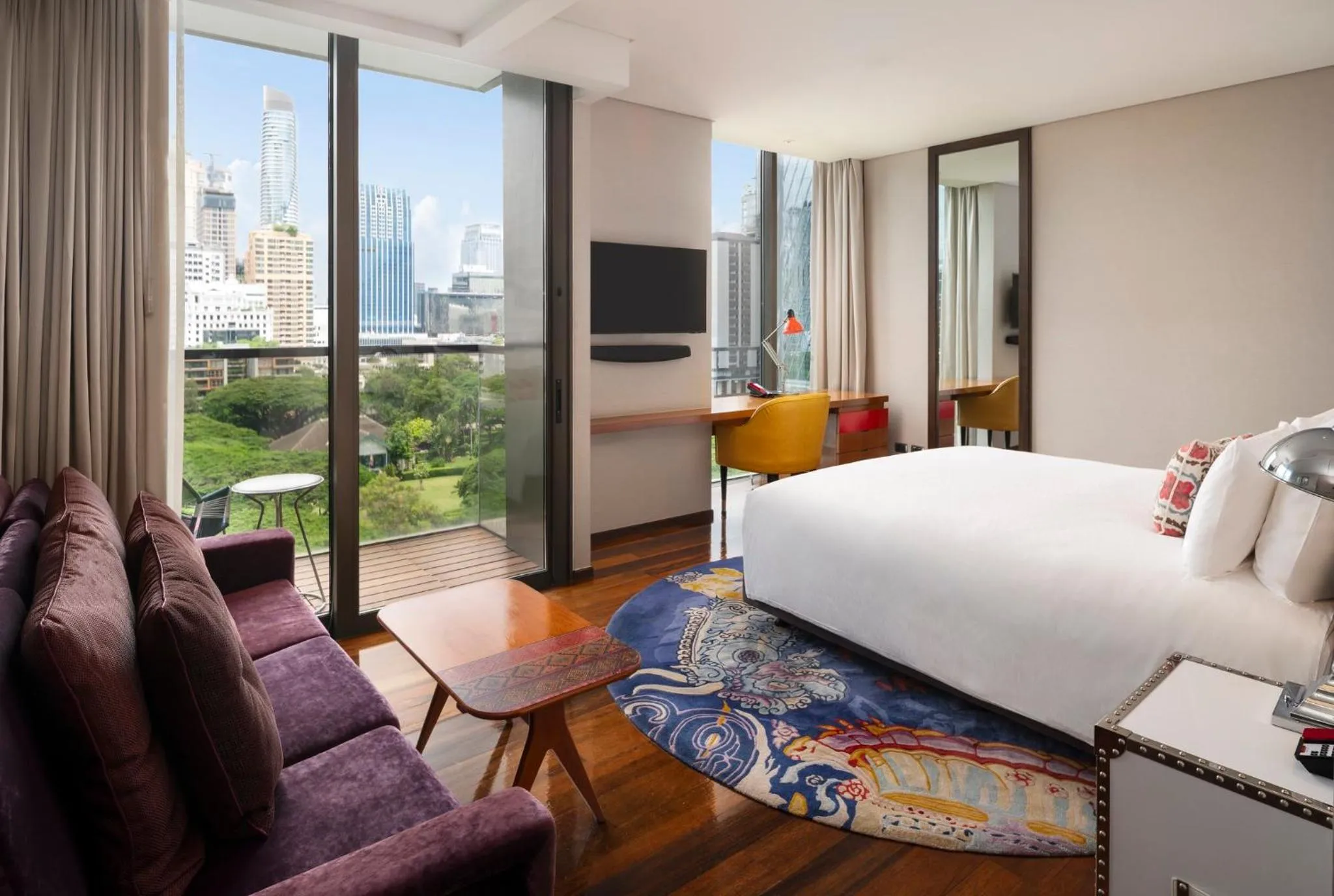 Photo of the whole room, Bed in Hotel Indigo Bangkok Wireless Road by IHG