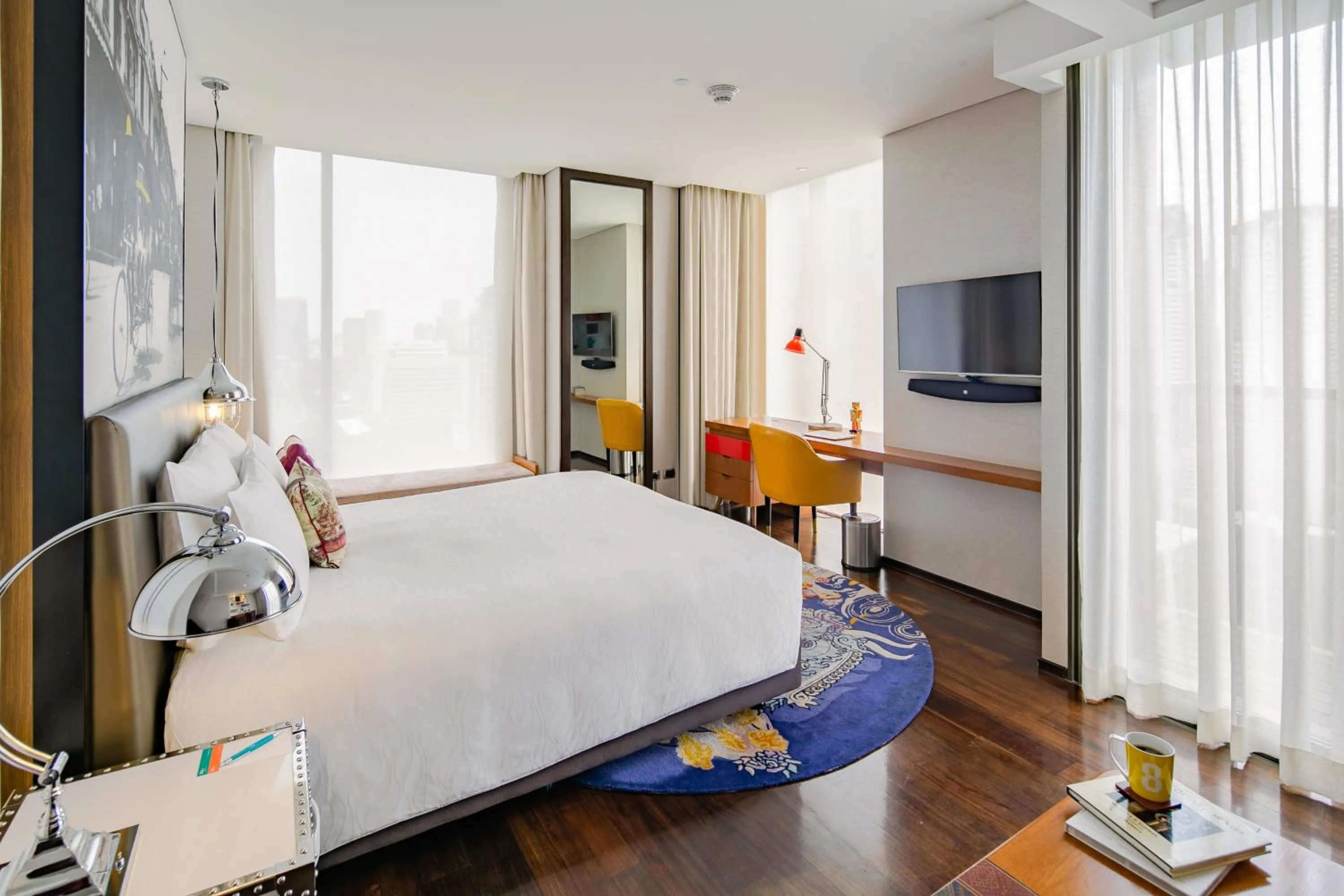 Photo of the whole room, Bed in Hotel Indigo Bangkok Wireless Road by IHG