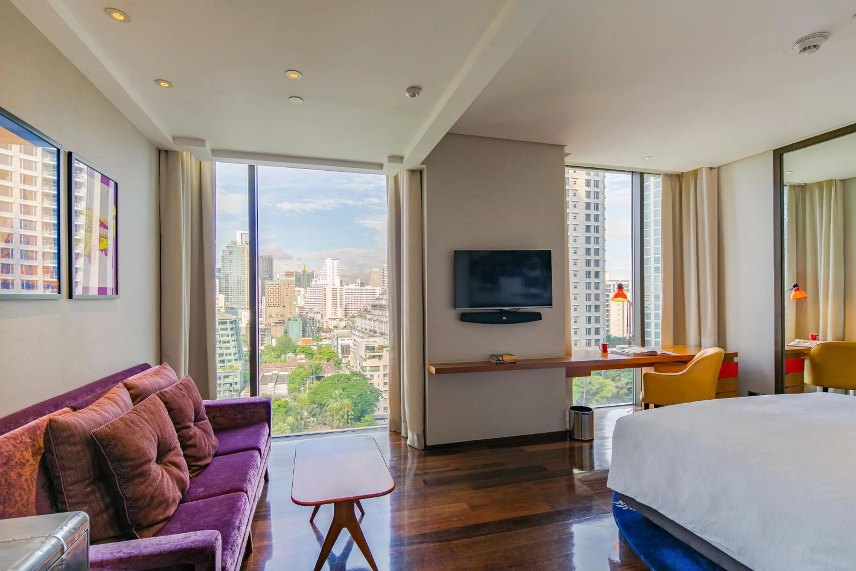 Photo of the whole room, Bed in Hotel Indigo Bangkok Wireless Road by IHG